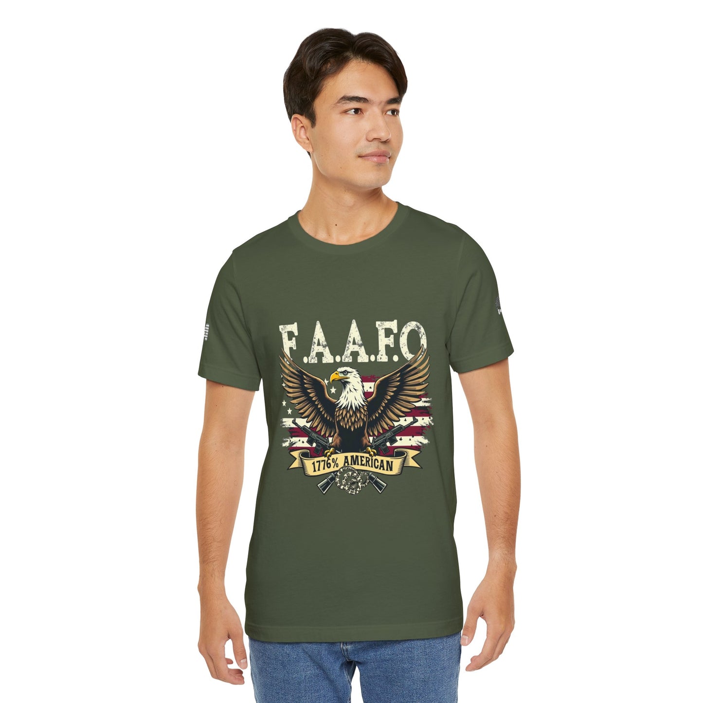 Patriotic Eagle Graphic Tee - F.A.A.F.O. 1776 American