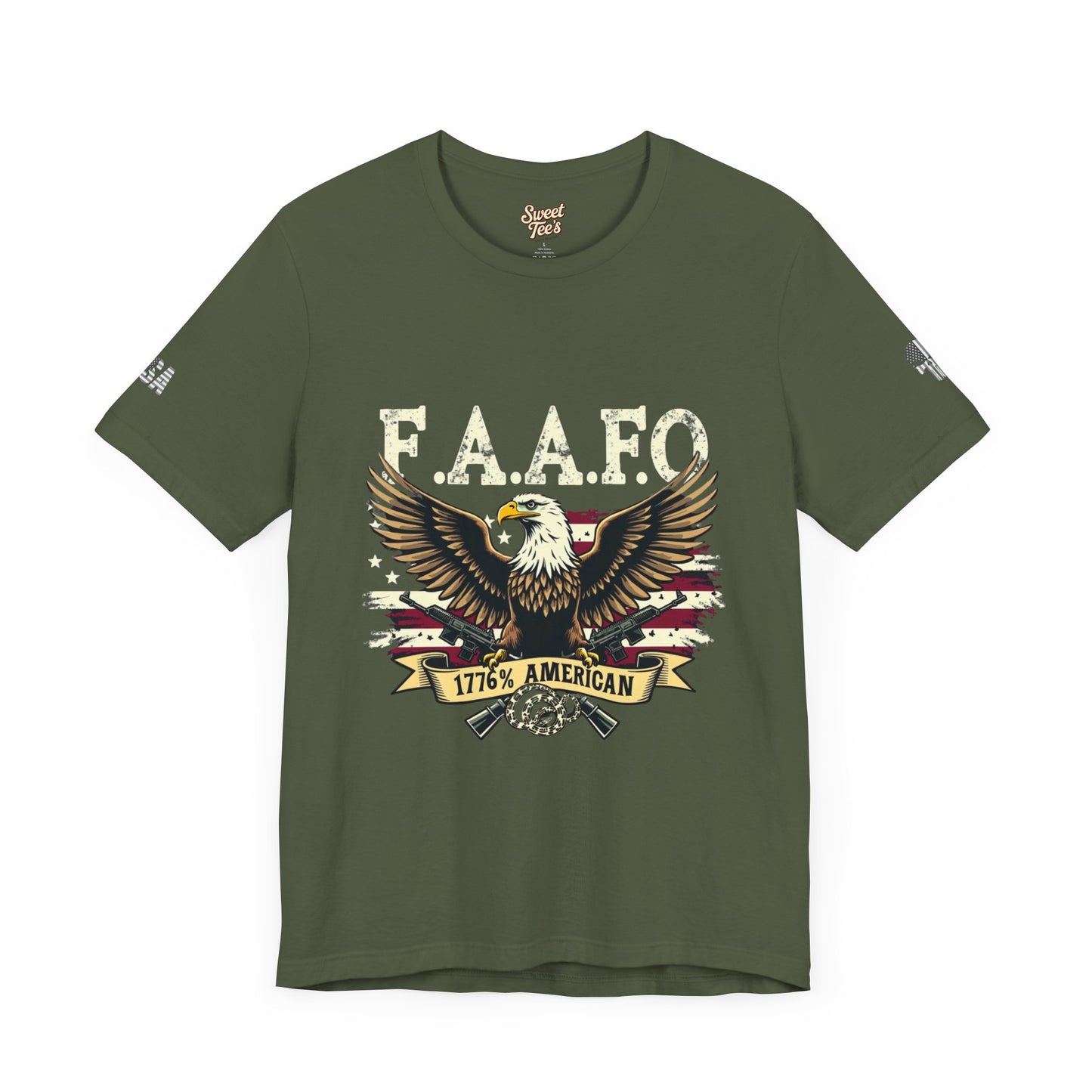 Patriotic Eagle Graphic Tee - F.A.A.F.O. 1776 American