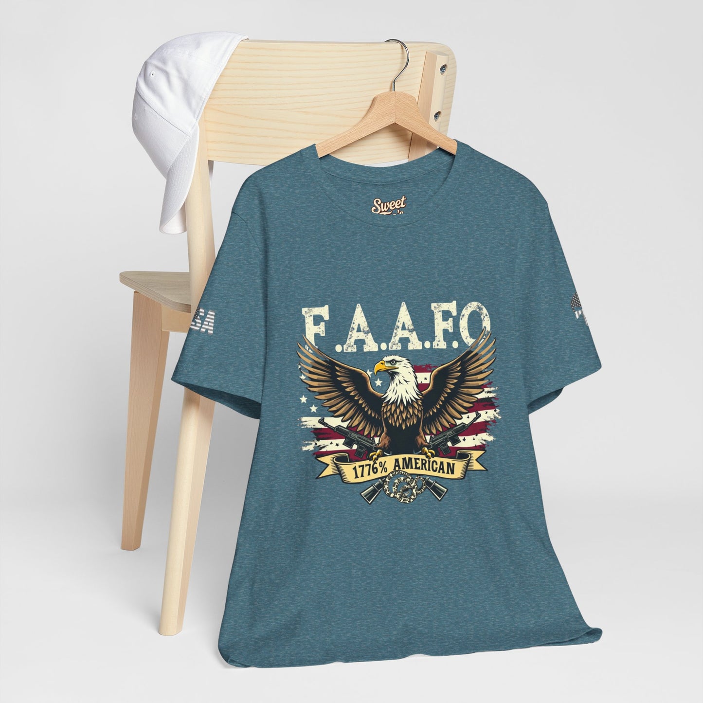 Patriotic Eagle Graphic Tee - F.A.A.F.O. 1776 American