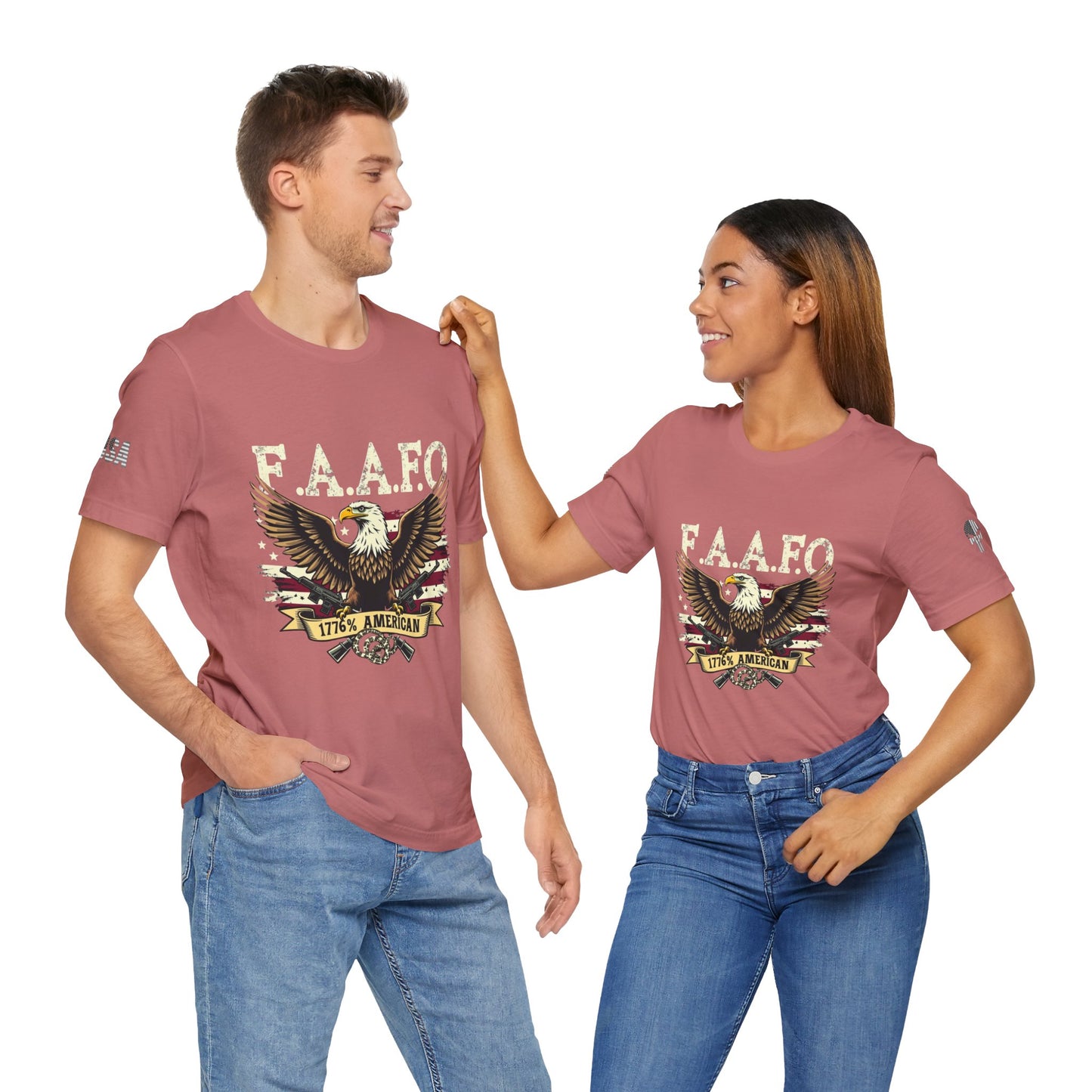 Patriotic Eagle Graphic Tee - F.A.A.F.O. 1776 American