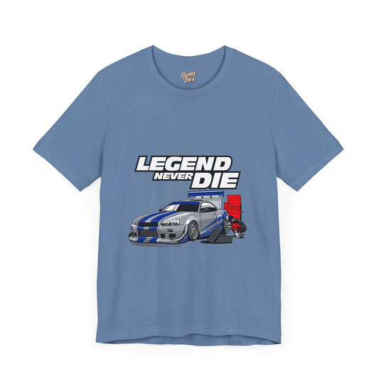 Legend Never Die Car Enthusiast Tee - Unisex Short Sleeve Shirt