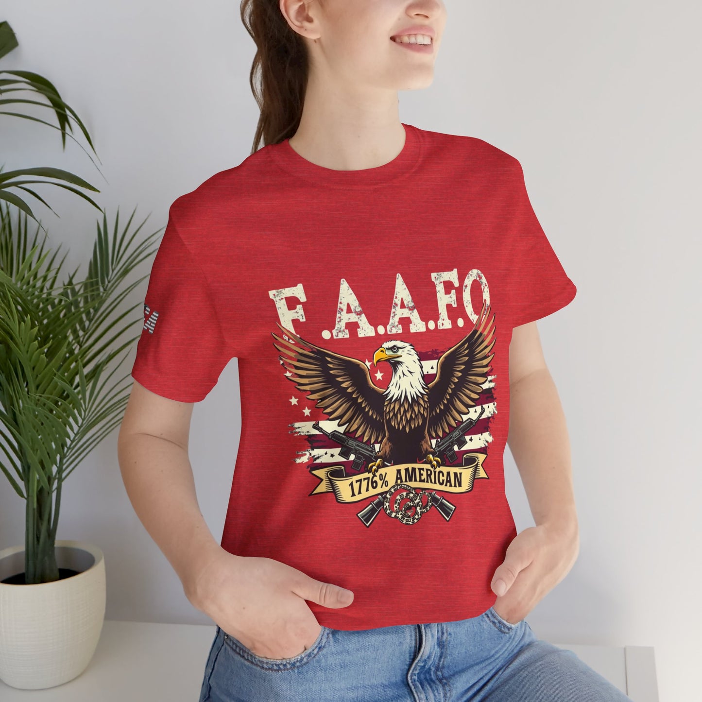 Patriotic Eagle Graphic Tee - F.A.A.F.O. 1776 American