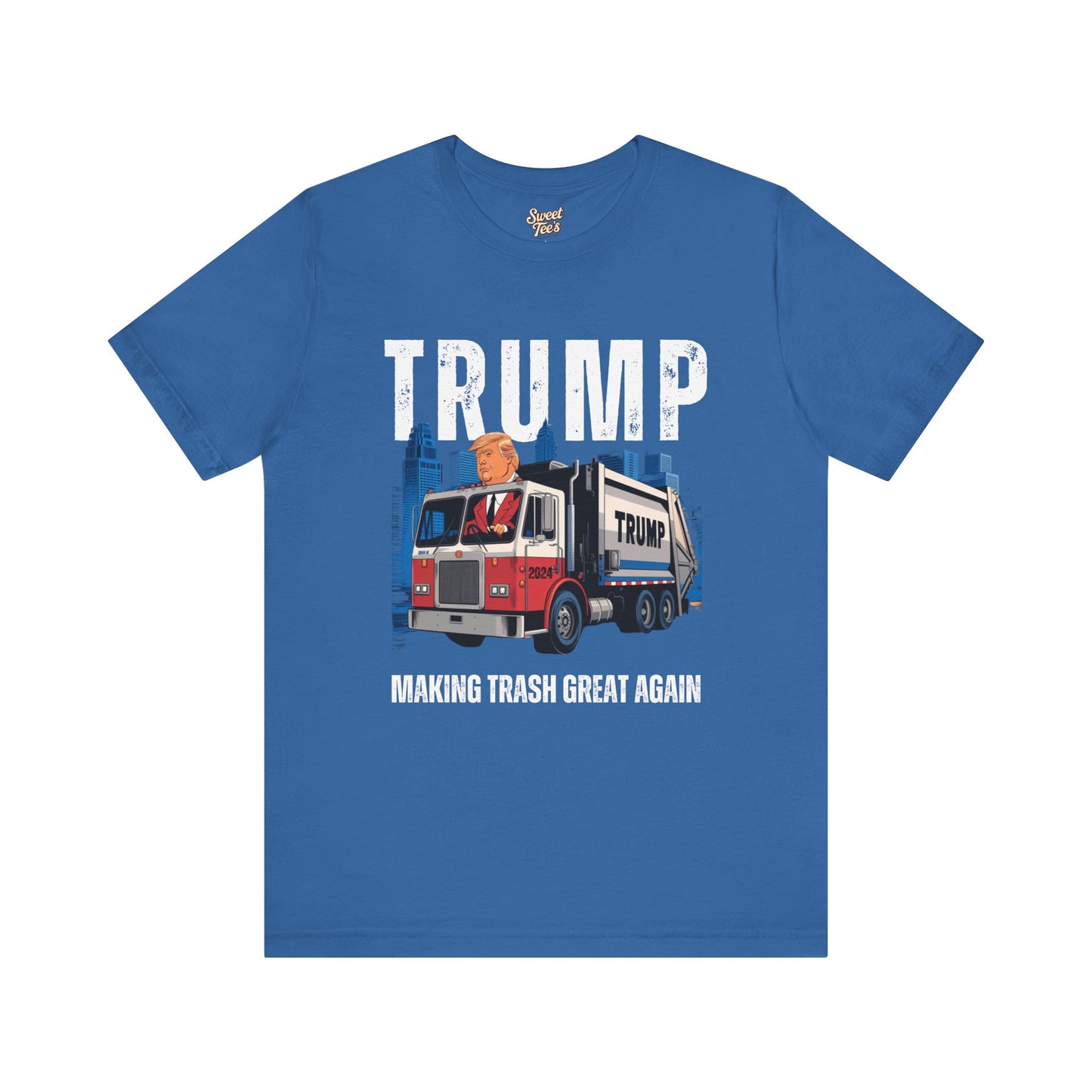 Humorous Trump Garbage Truck Tee - Unisex Jersey Short Sleeve Shirt