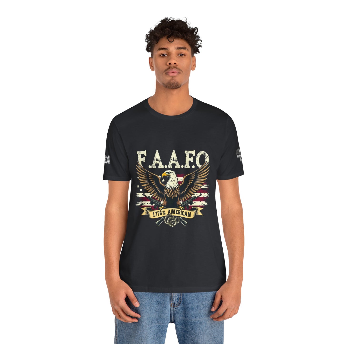 Patriotic Eagle Graphic Tee - F.A.A.F.O. 1776 American