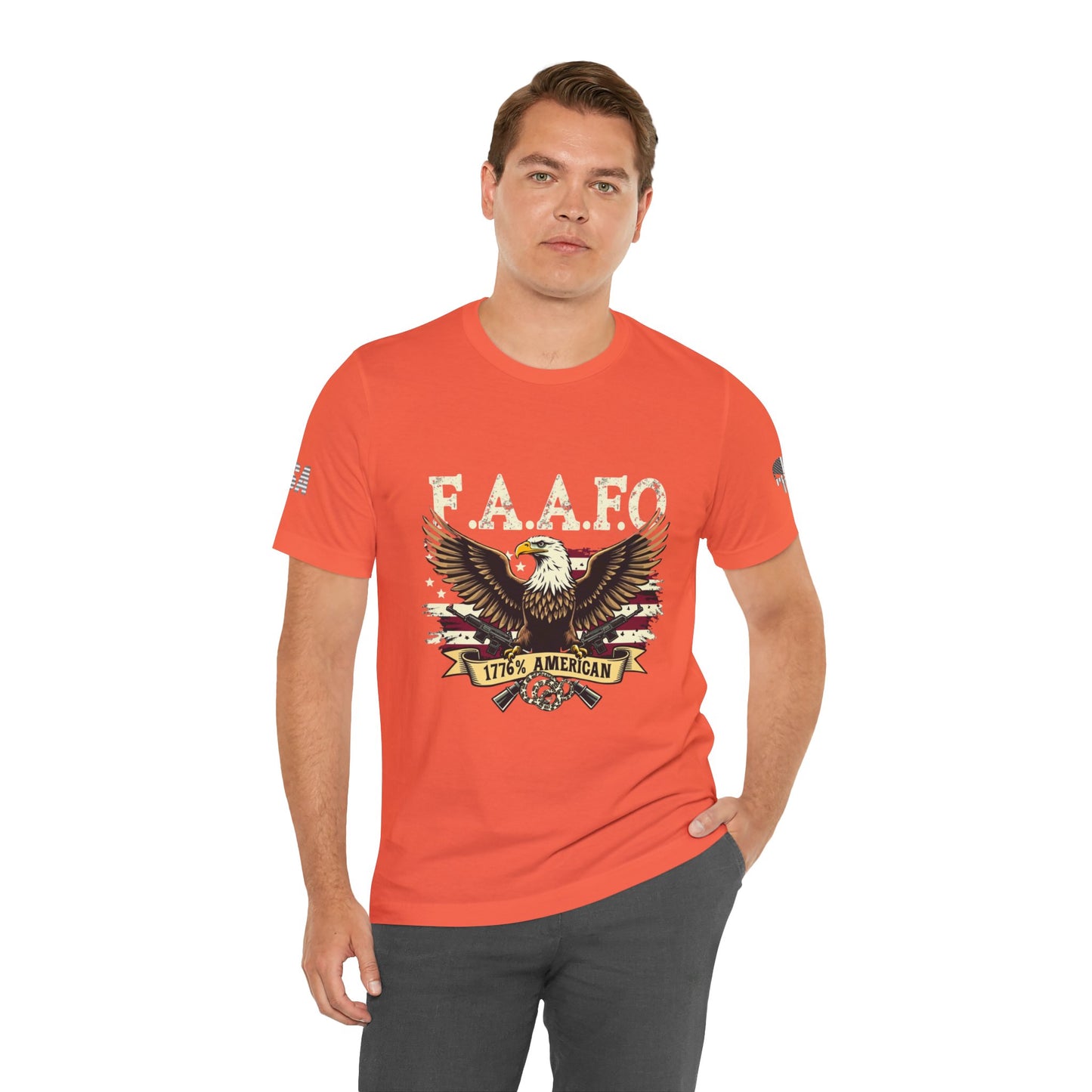 Patriotic Eagle Graphic Tee - F.A.A.F.O. 1776 American