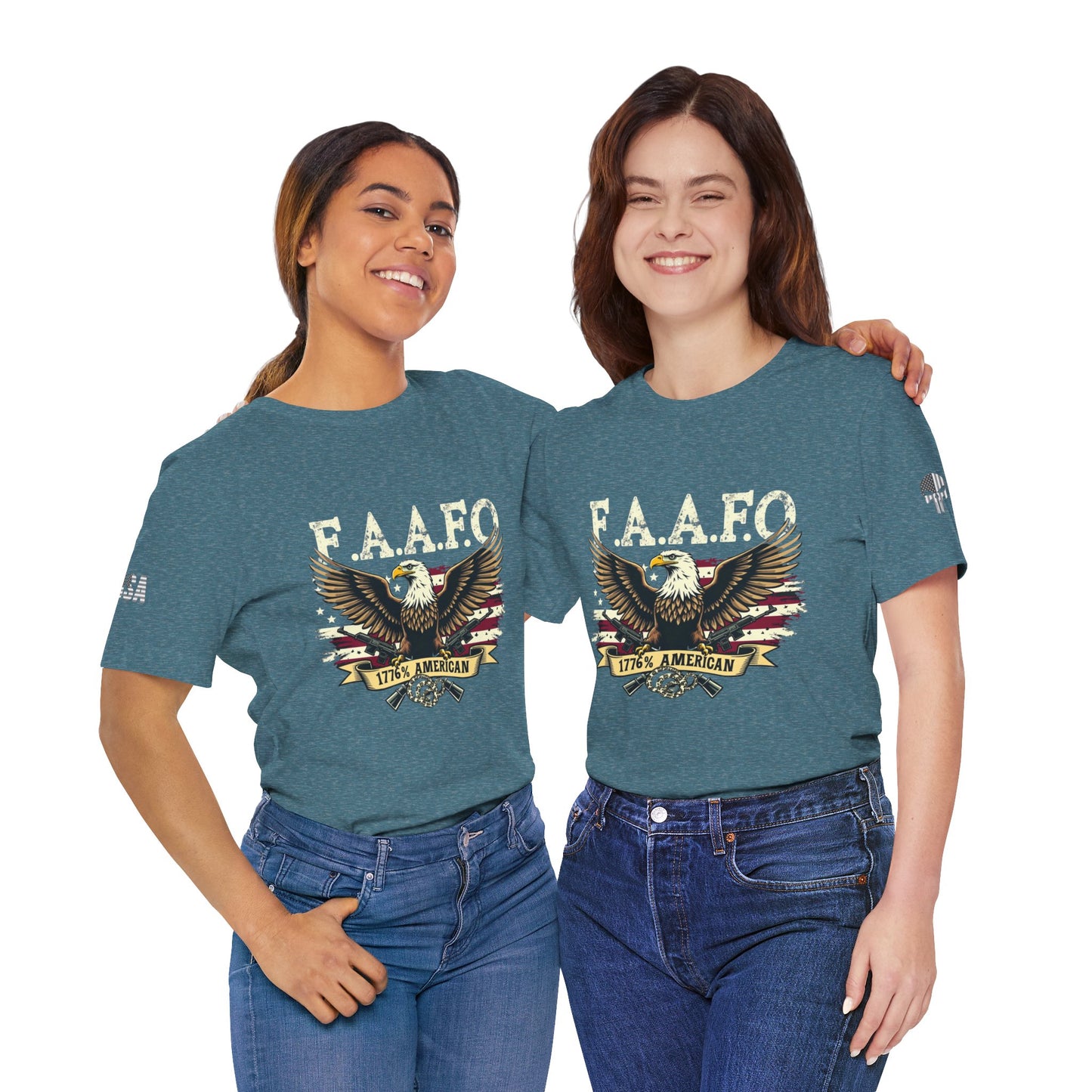 Patriotic Eagle Graphic Tee - F.A.A.F.O. 1776 American