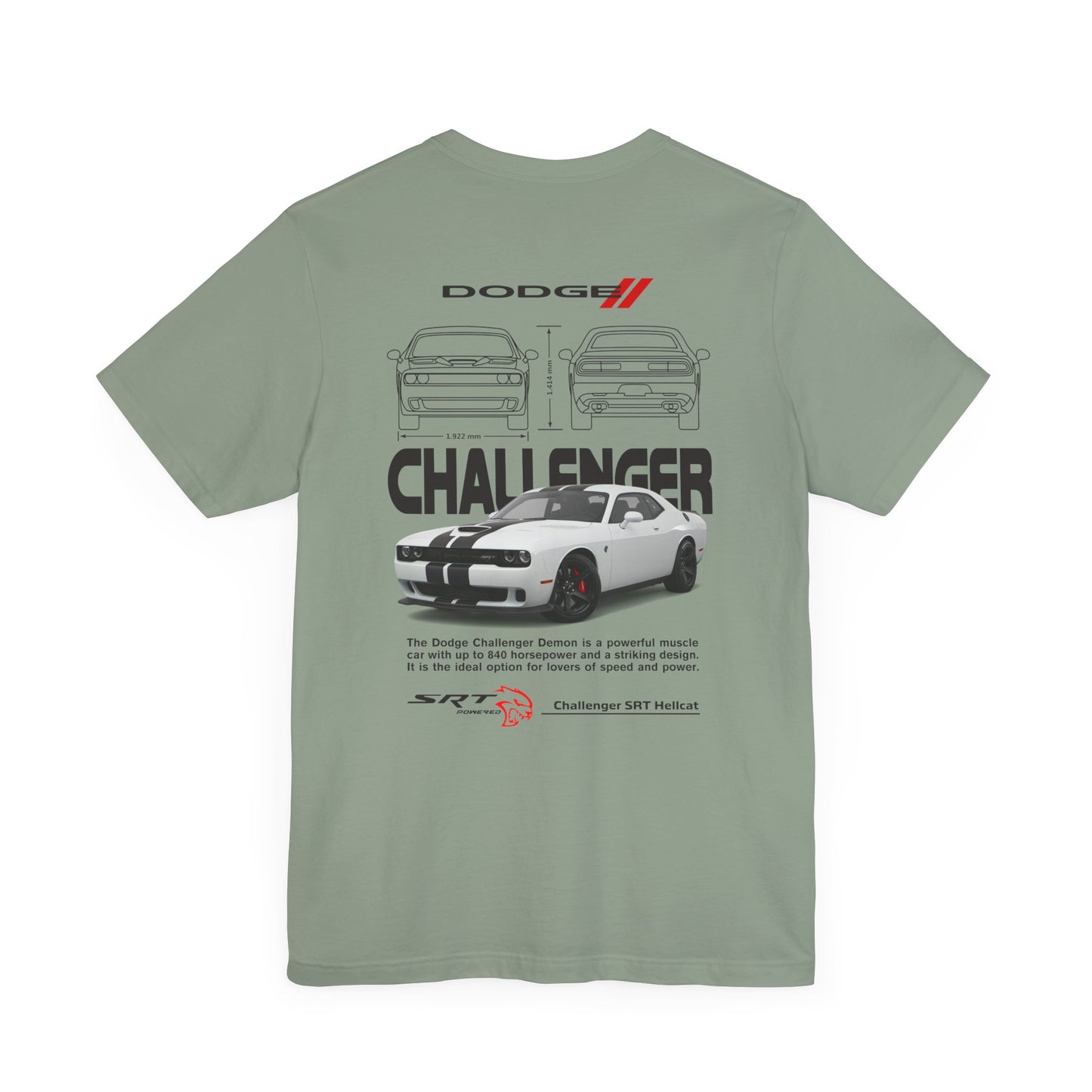 Dodge Challenger Inspired Unisex Tee - SRT Graphic Design