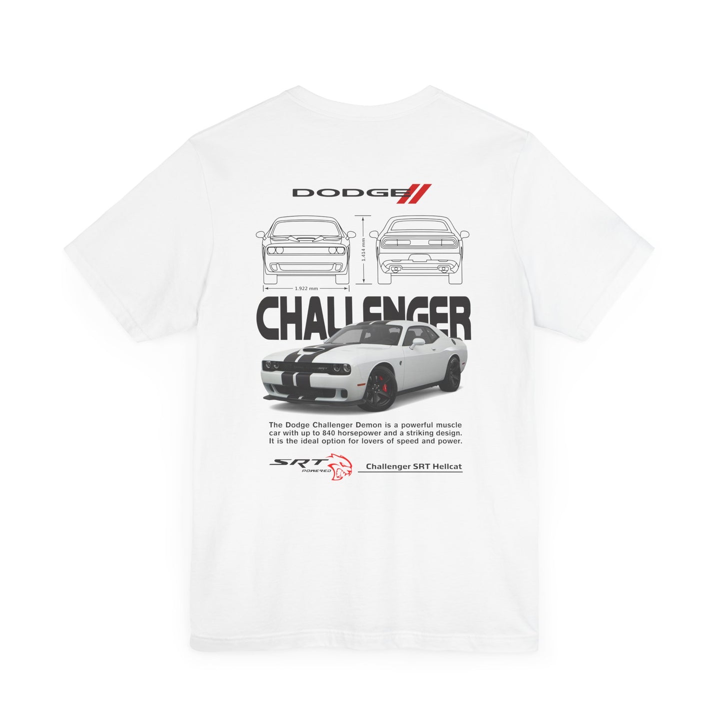 Dodge Challenger Inspired Unisex Tee - SRT Graphic Design