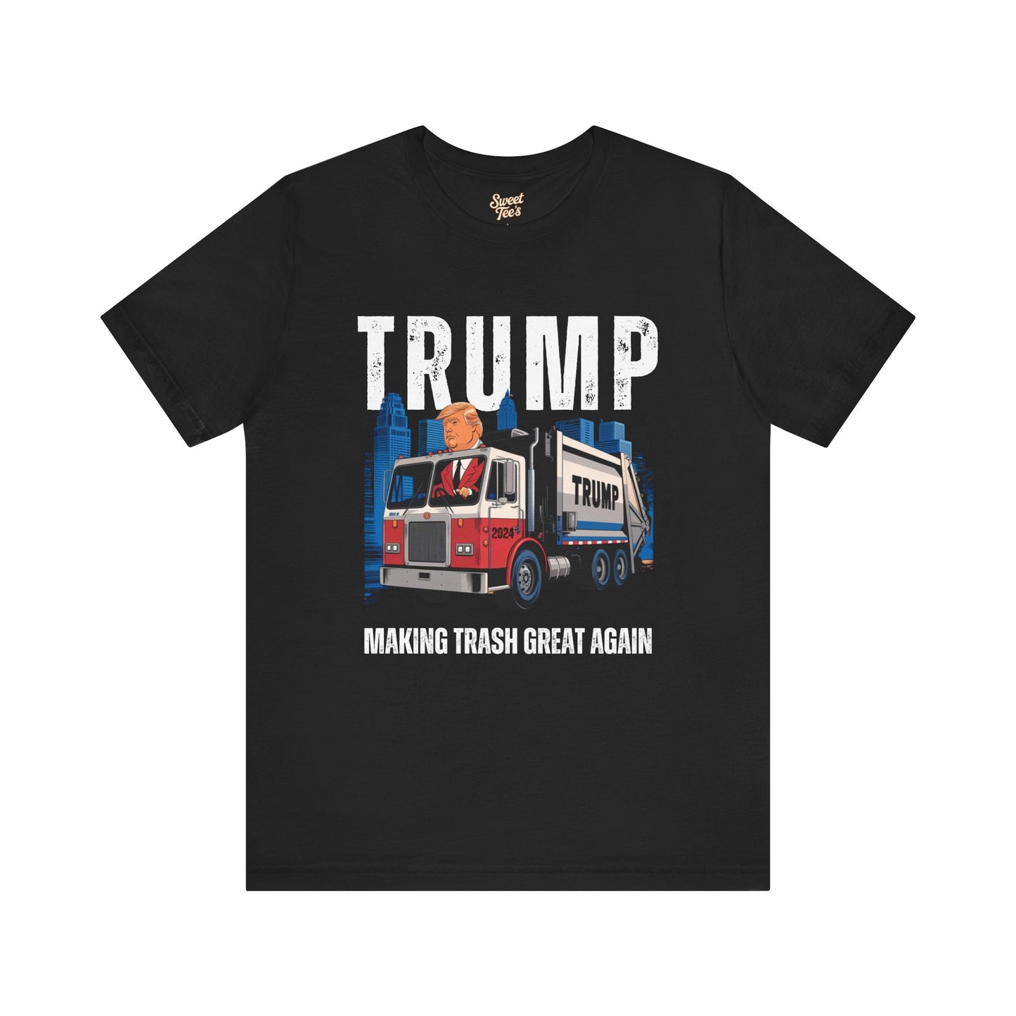 Humorous Trump Garbage Truck Tee - Unisex Jersey Short Sleeve Shirt