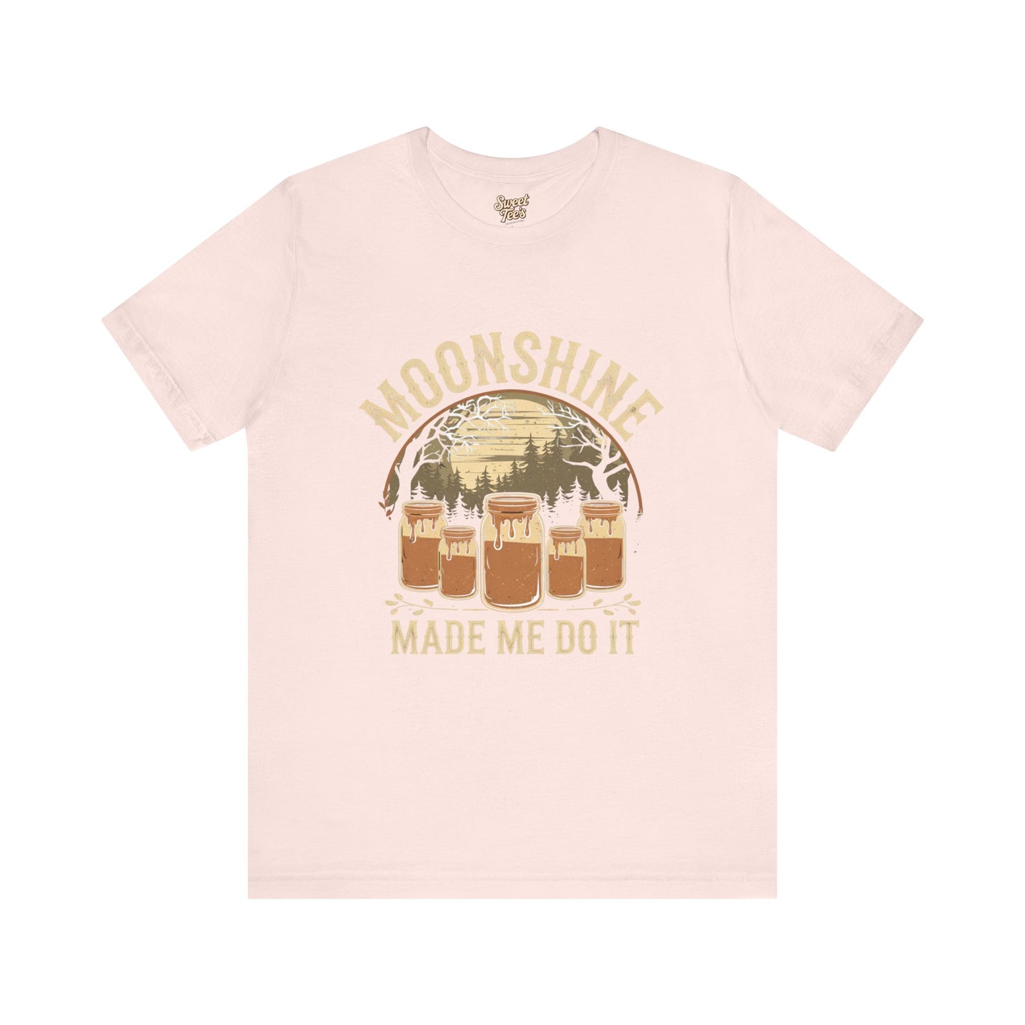 Moonshine Made Me Do It Unisex Jersey Tee - Casual Summer Shirt for Beer Lovers