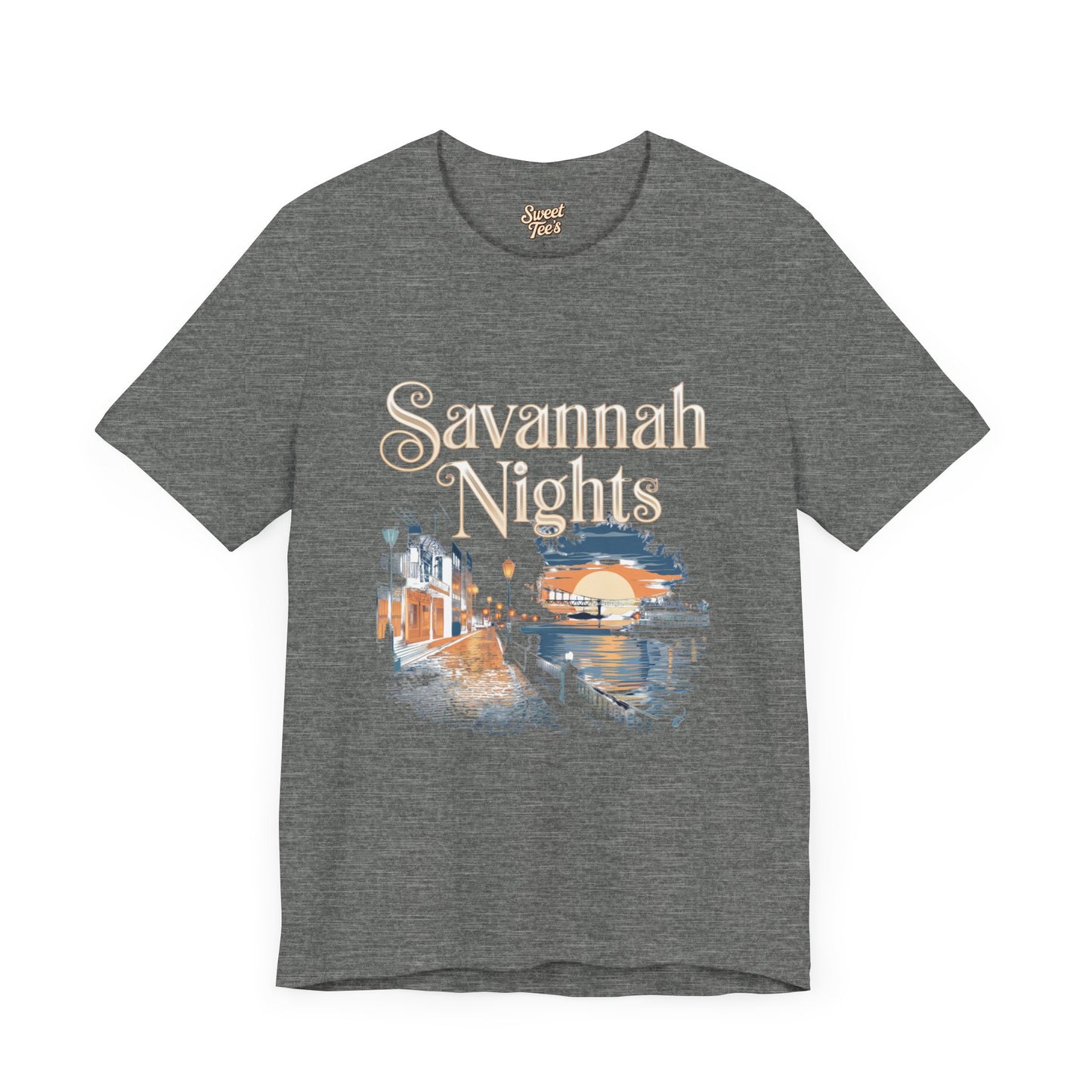 Savannah Nights Unisex Jersey Tee - Relaxed Fit, Summer Vibe Graphic T-Shirt