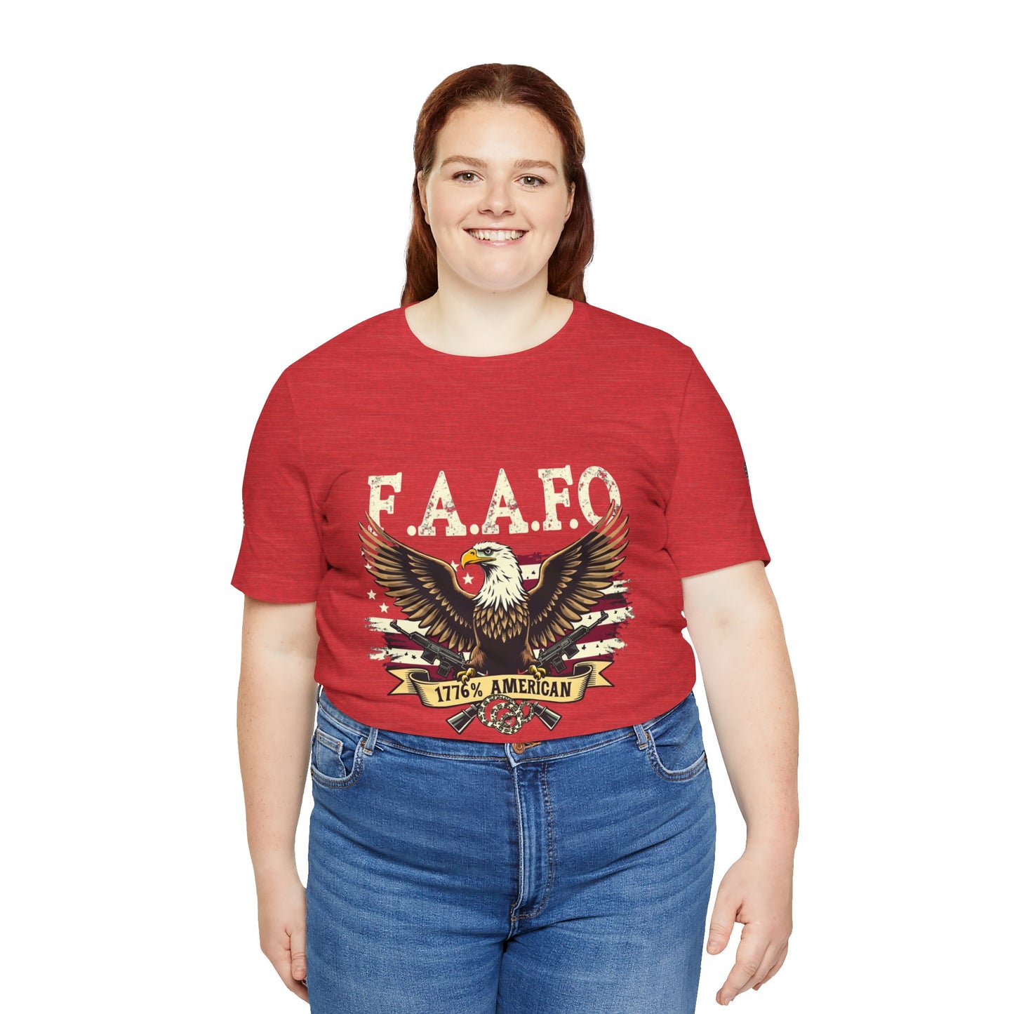 Patriotic Eagle Graphic Tee - F.A.A.F.O. 1776 American