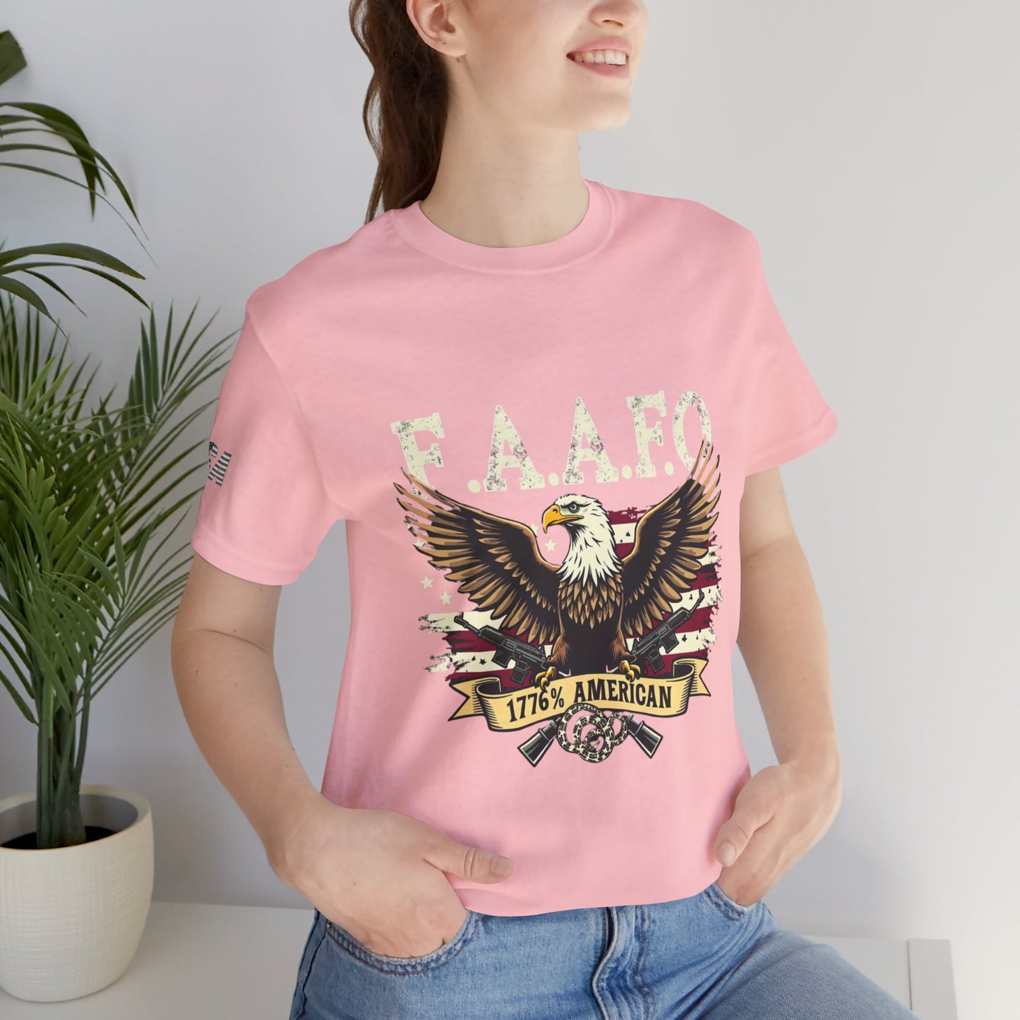 Patriotic Eagle Graphic Tee - F.A.A.F.O. 1776 American