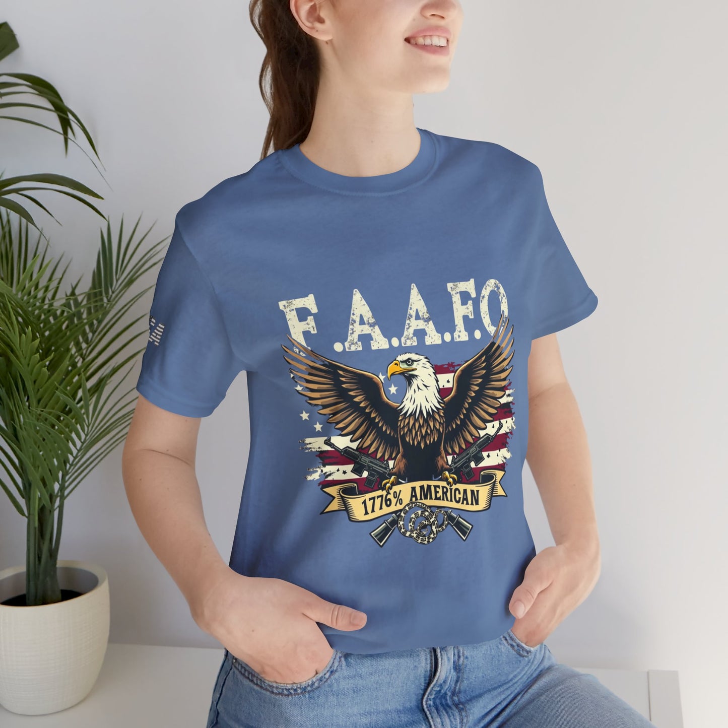 Patriotic Eagle Graphic Tee - F.A.A.F.O. 1776 American