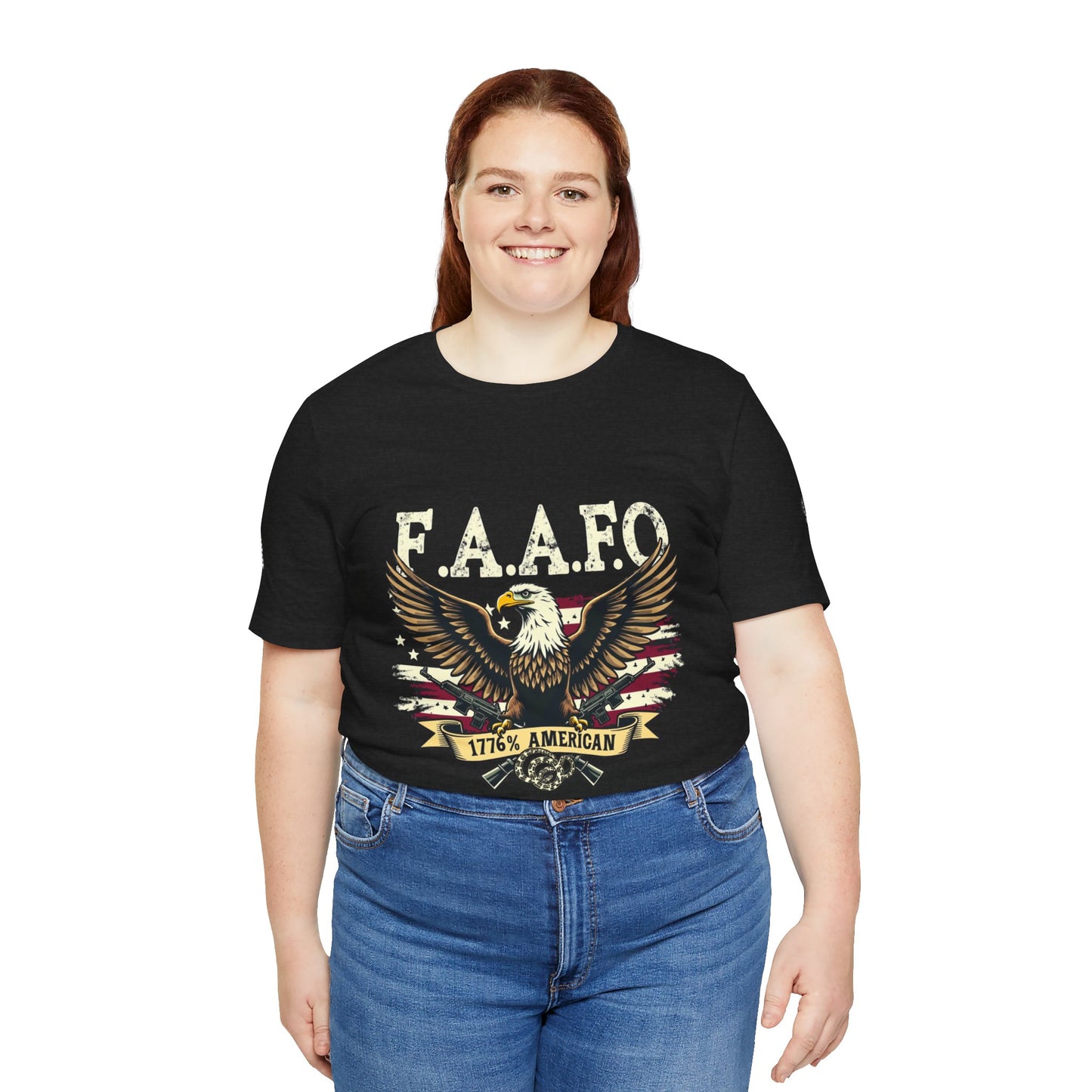 Patriotic Eagle Graphic Tee - F.A.A.F.O. 1776 American