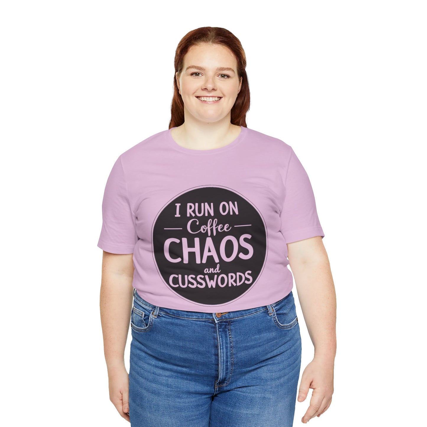 I Run on Coffee Chaos and Cusswords Unisex Tee - Funny Coffee Lover Shirt