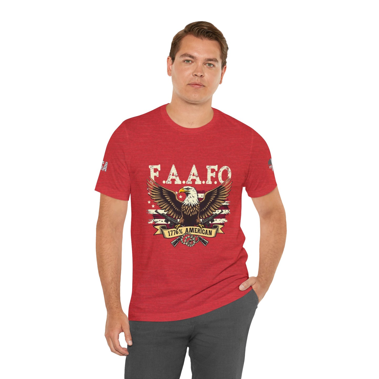 Patriotic Eagle Graphic Tee - F.A.A.F.O. 1776 American