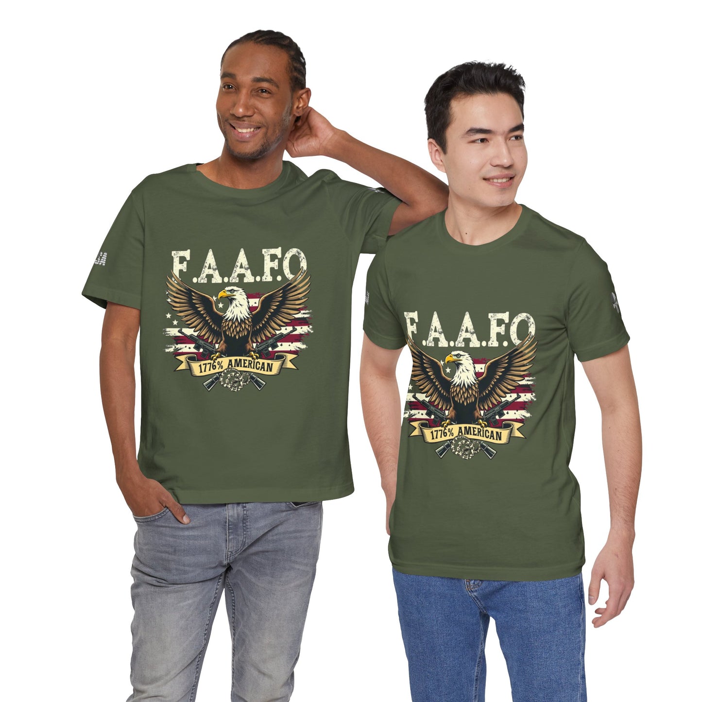 Patriotic Eagle Graphic Tee - F.A.A.F.O. 1776 American