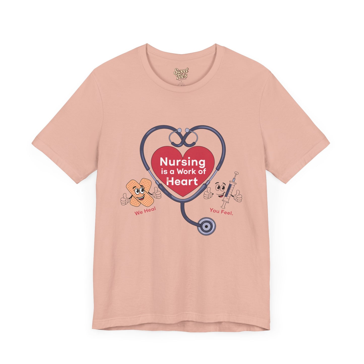 Nursing Heart Unisex Short Sleeve Tee - Celebrate Healthcare Heroes