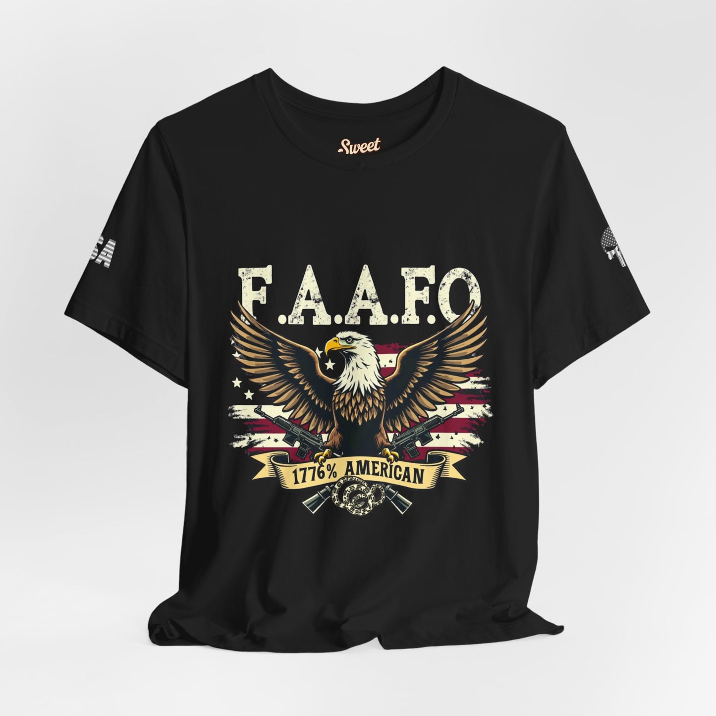 Patriotic Eagle Graphic Tee - F.A.A.F.O. 1776 American