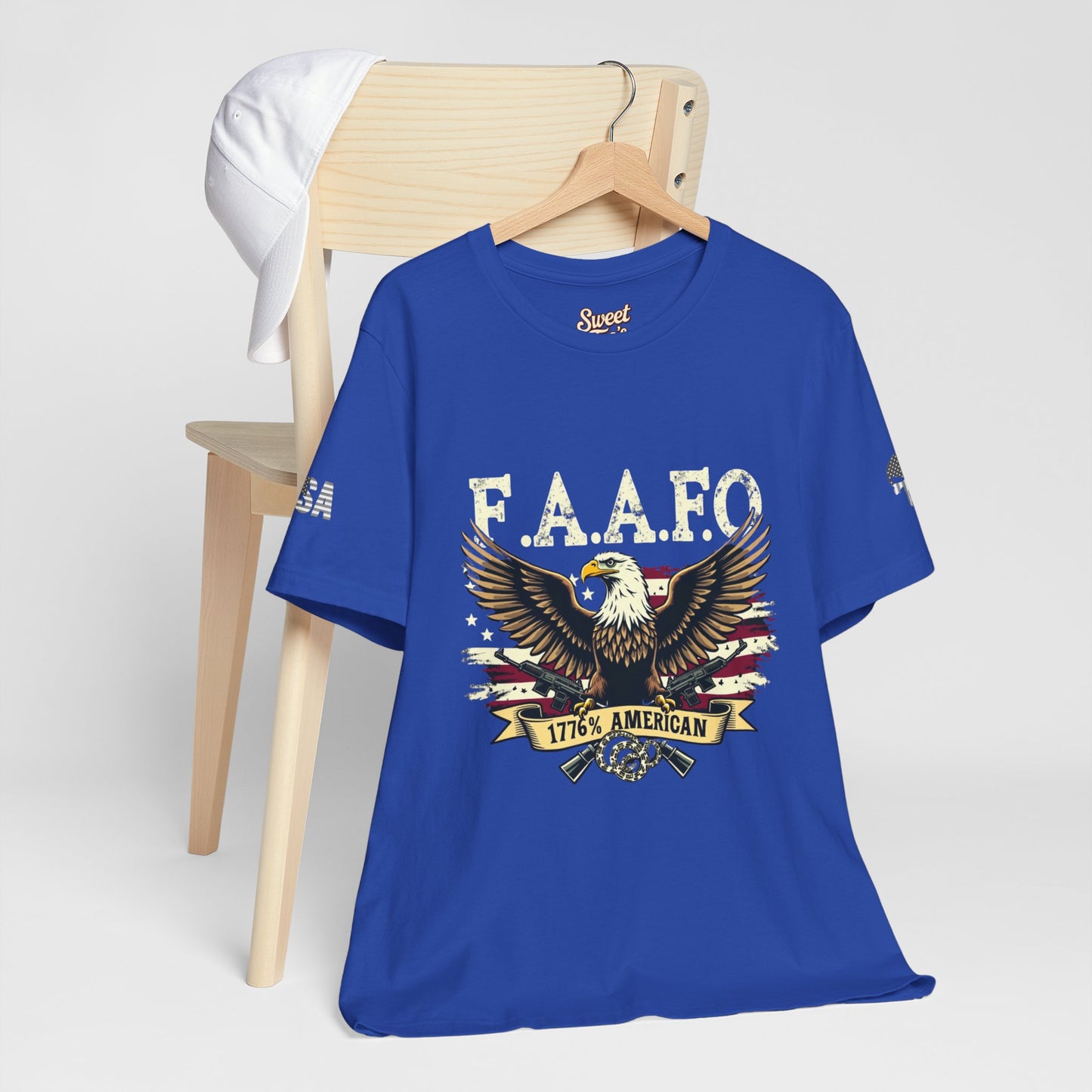 Patriotic Eagle Graphic Tee - F.A.A.F.O. 1776 American