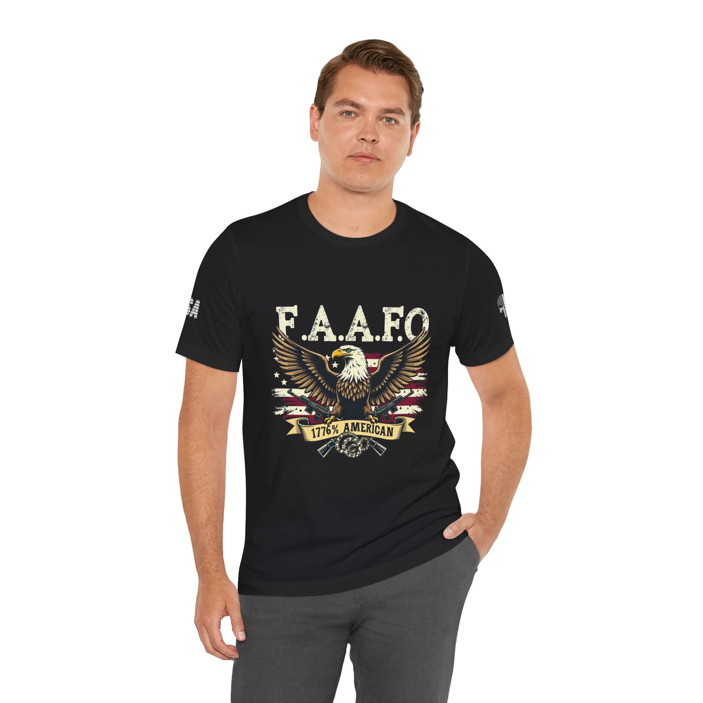 Patriotic Eagle Graphic Tee - F.A.A.F.O. 1776 American