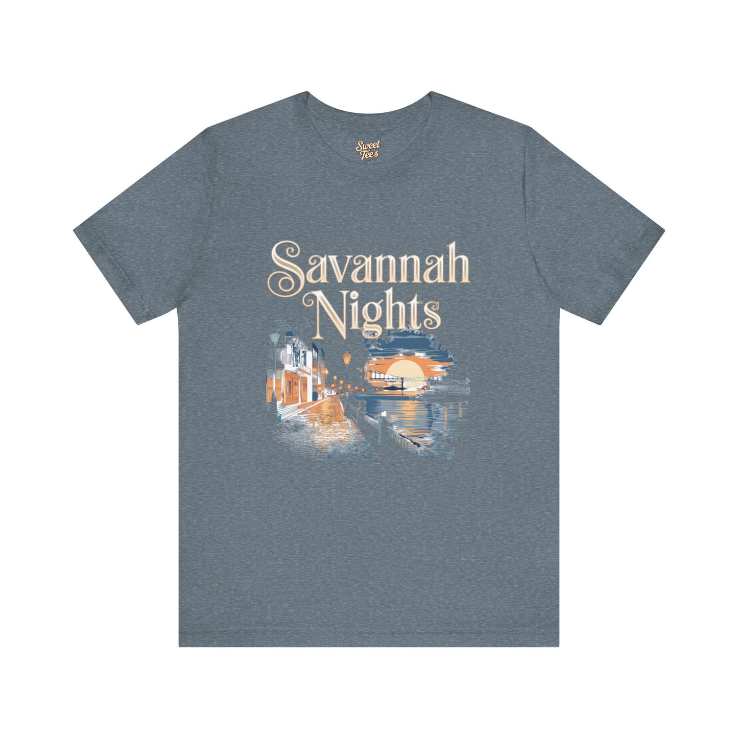 Savannah Nights Unisex Jersey Tee - Relaxed Fit, Summer Vibe Graphic T-Shirt