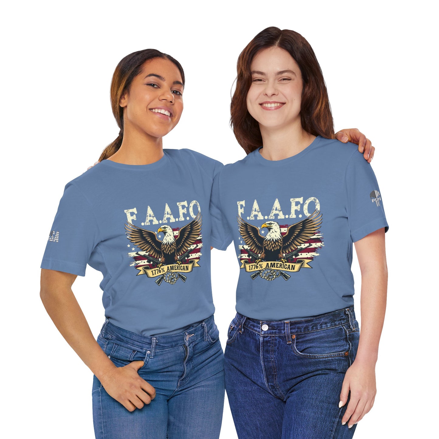 Patriotic Eagle Graphic Tee - F.A.A.F.O. 1776 American