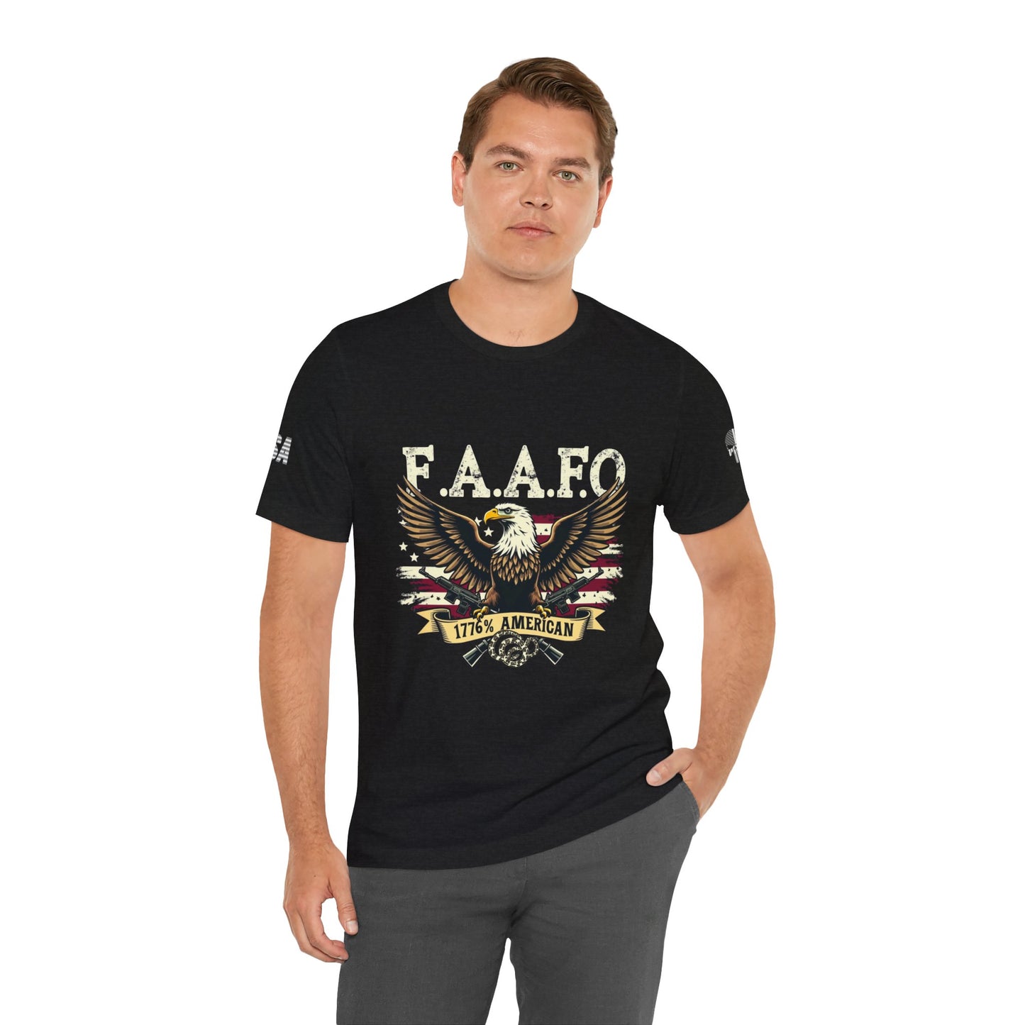 Patriotic Eagle Graphic Tee - F.A.A.F.O. 1776 American