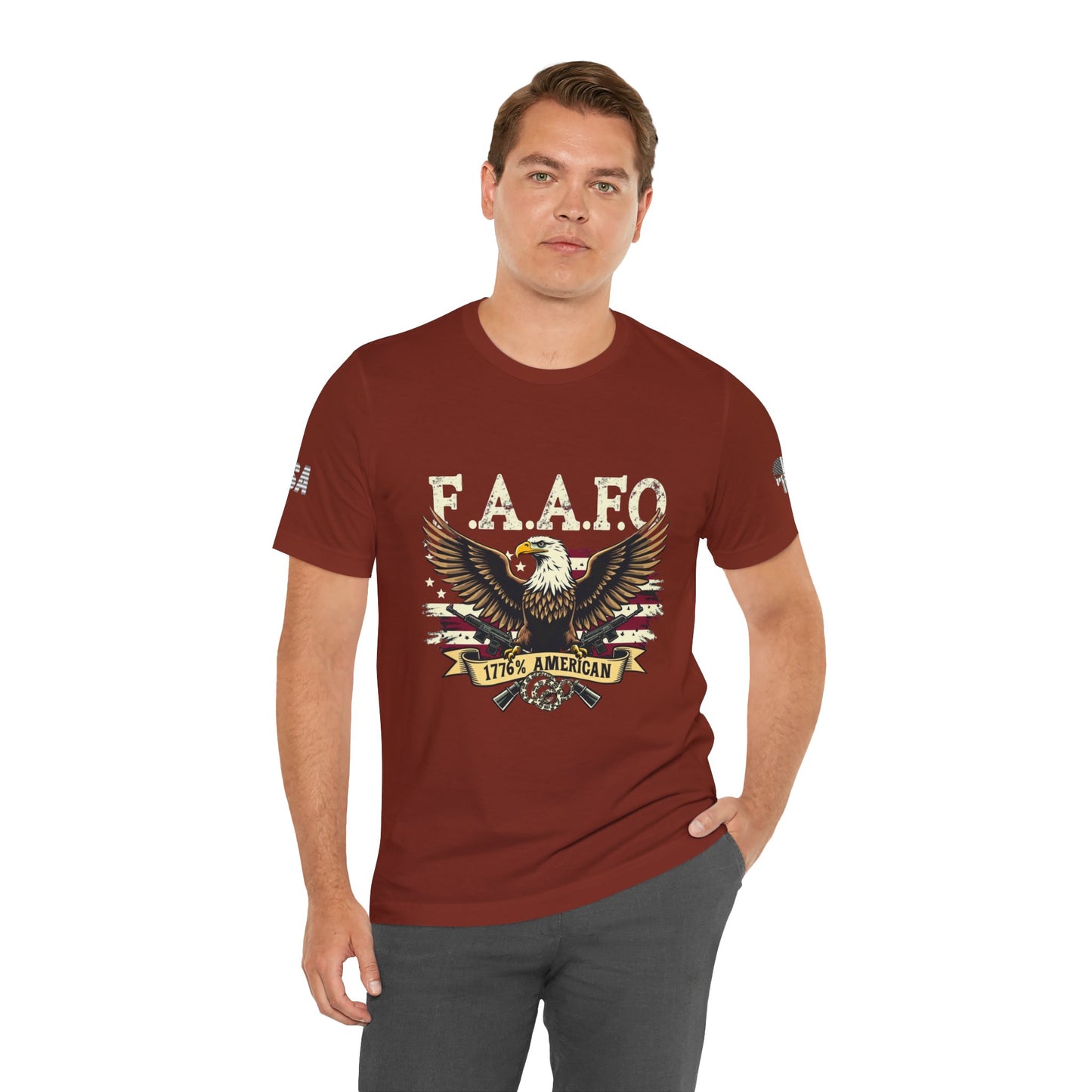 Patriotic Eagle Graphic Tee - F.A.A.F.O. 1776 American