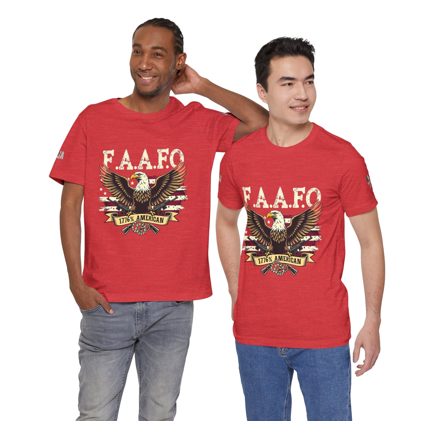 Patriotic Eagle Graphic Tee - F.A.A.F.O. 1776 American