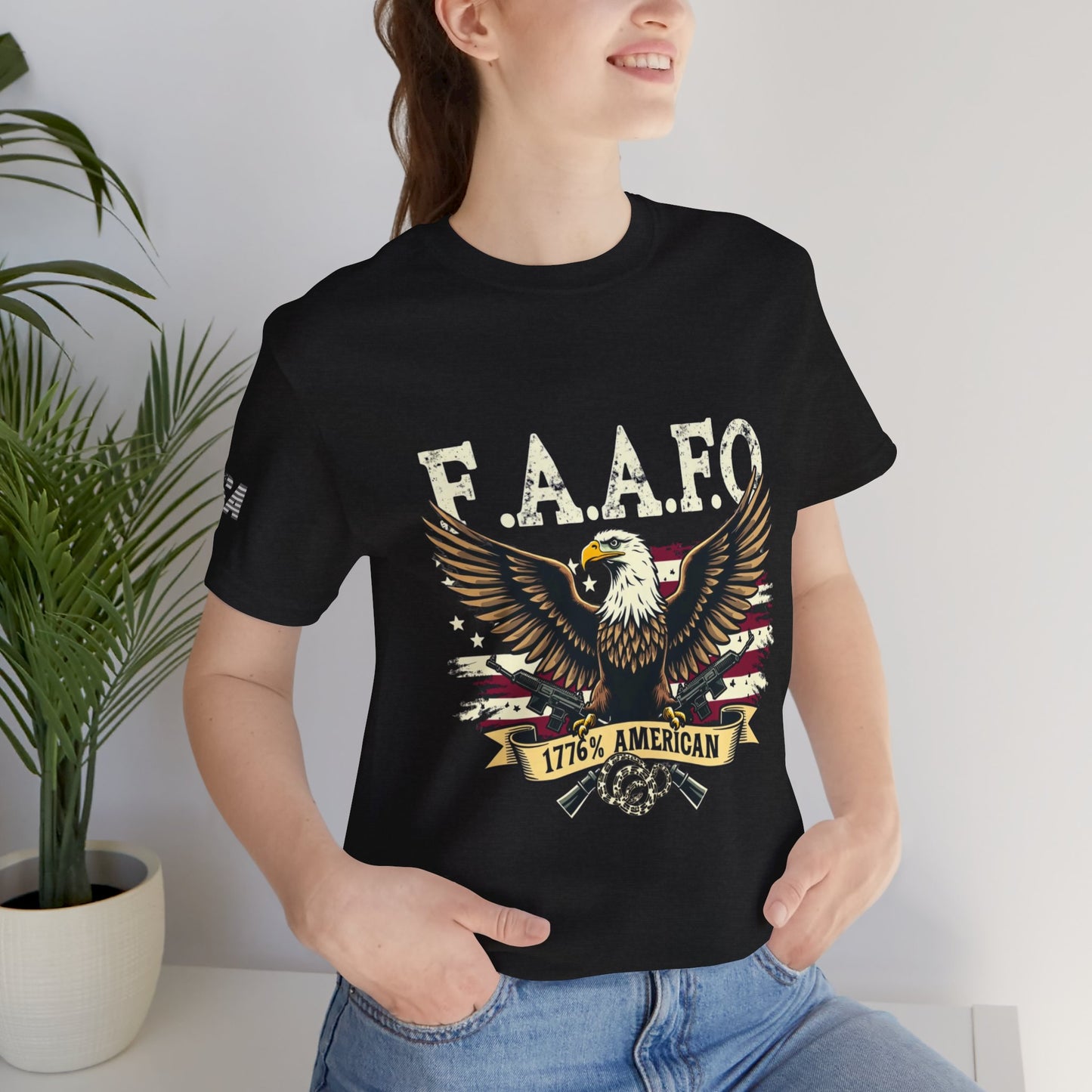 Patriotic Eagle Graphic Tee - F.A.A.F.O. 1776 American