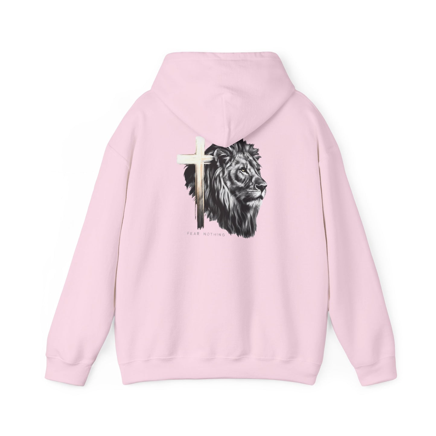 Fear Nothing Lion Cross Hoodie | Unisex Heavy Blend Sweatshirt