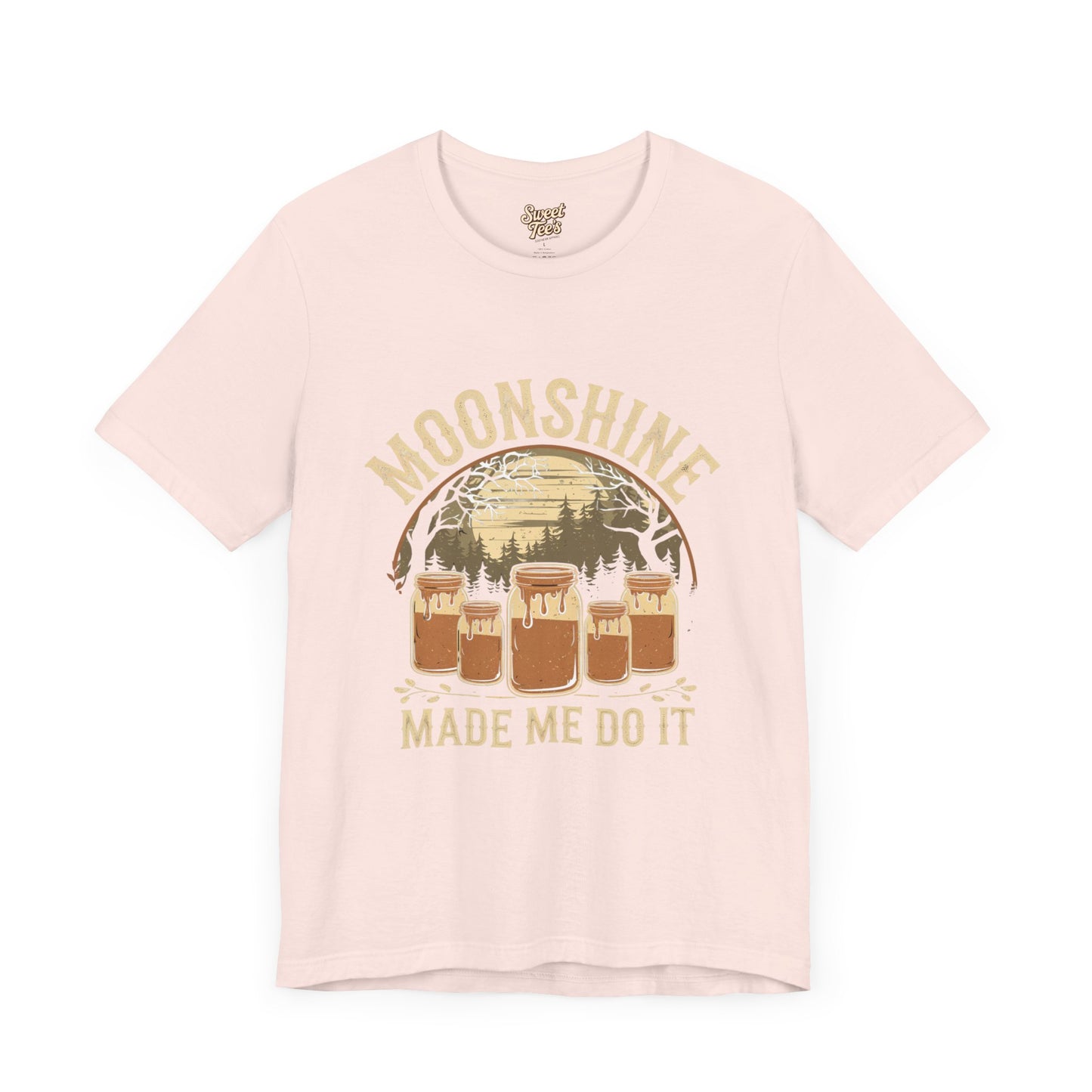 Moonshine Made Me Do It Unisex Jersey Tee - Casual Summer Shirt for Beer Lovers