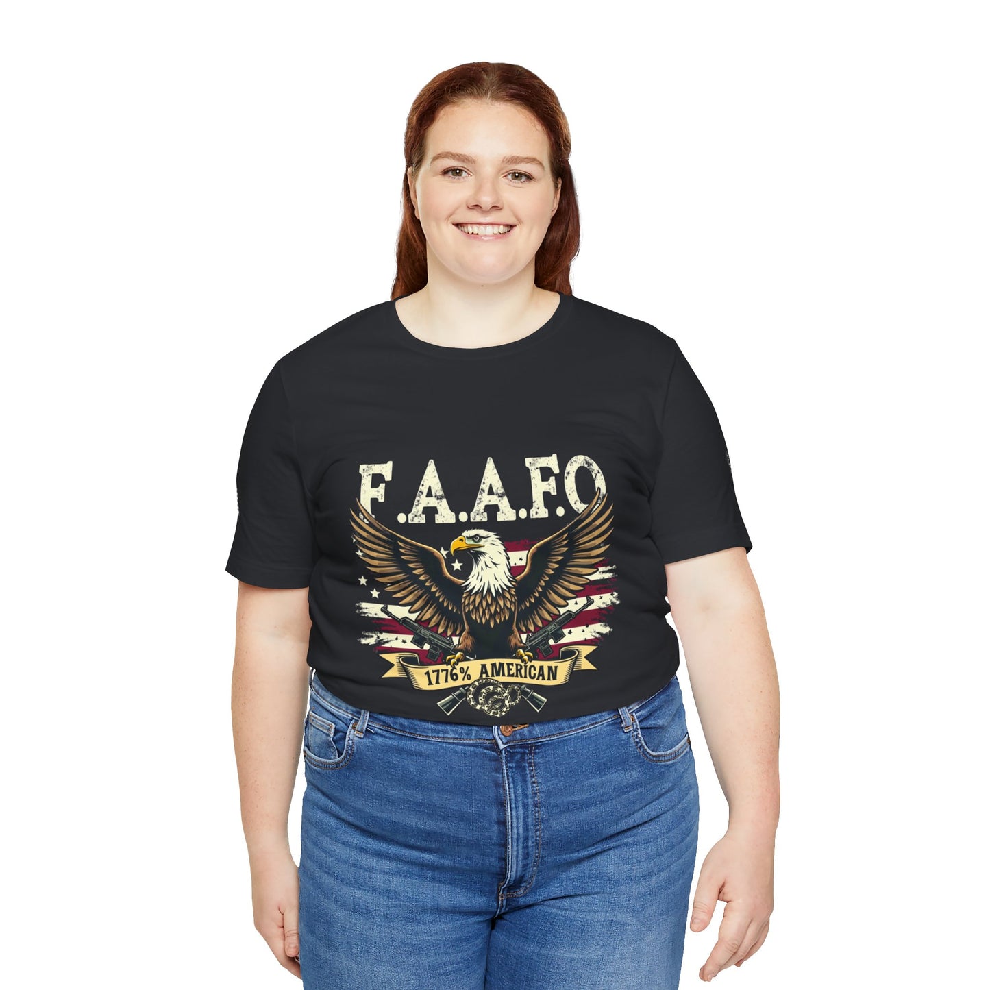 Patriotic Eagle Graphic Tee - F.A.A.F.O. 1776 American