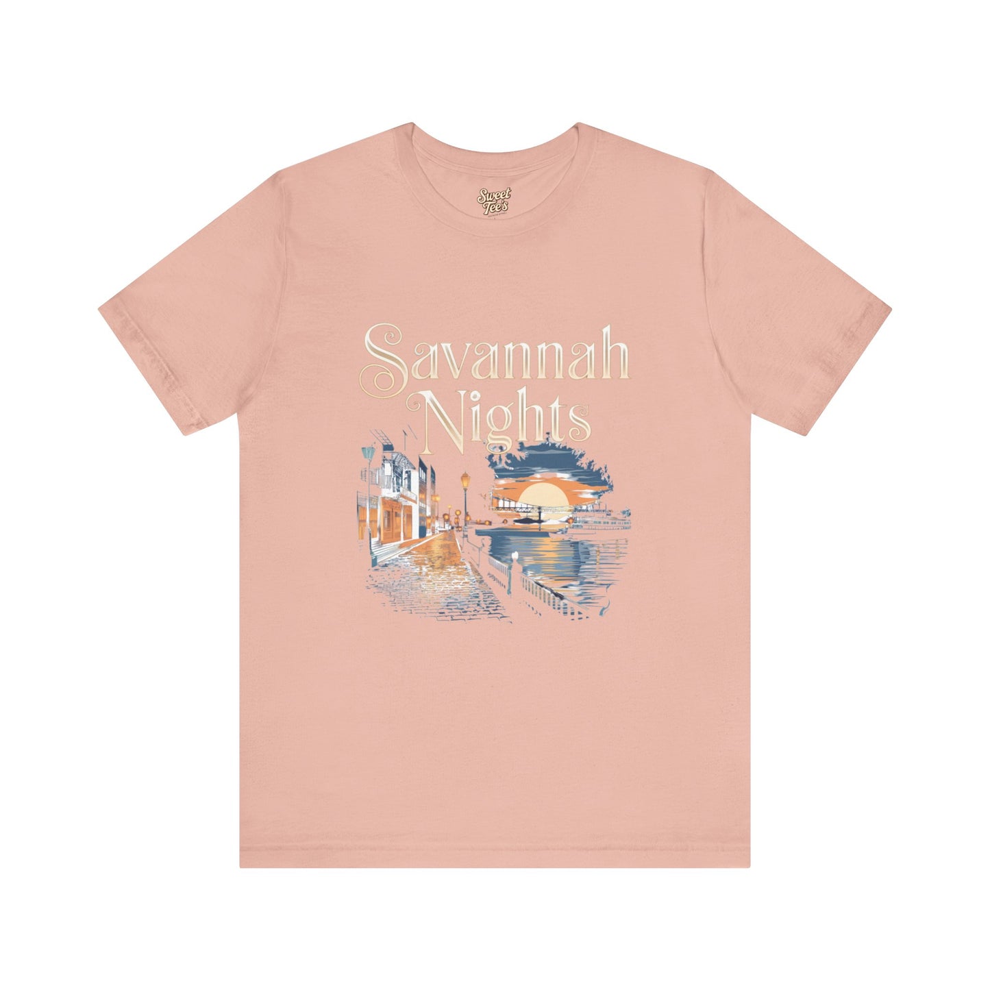 Savannah Nights Unisex Jersey Tee - Relaxed Fit, Summer Vibe Graphic T-Shirt