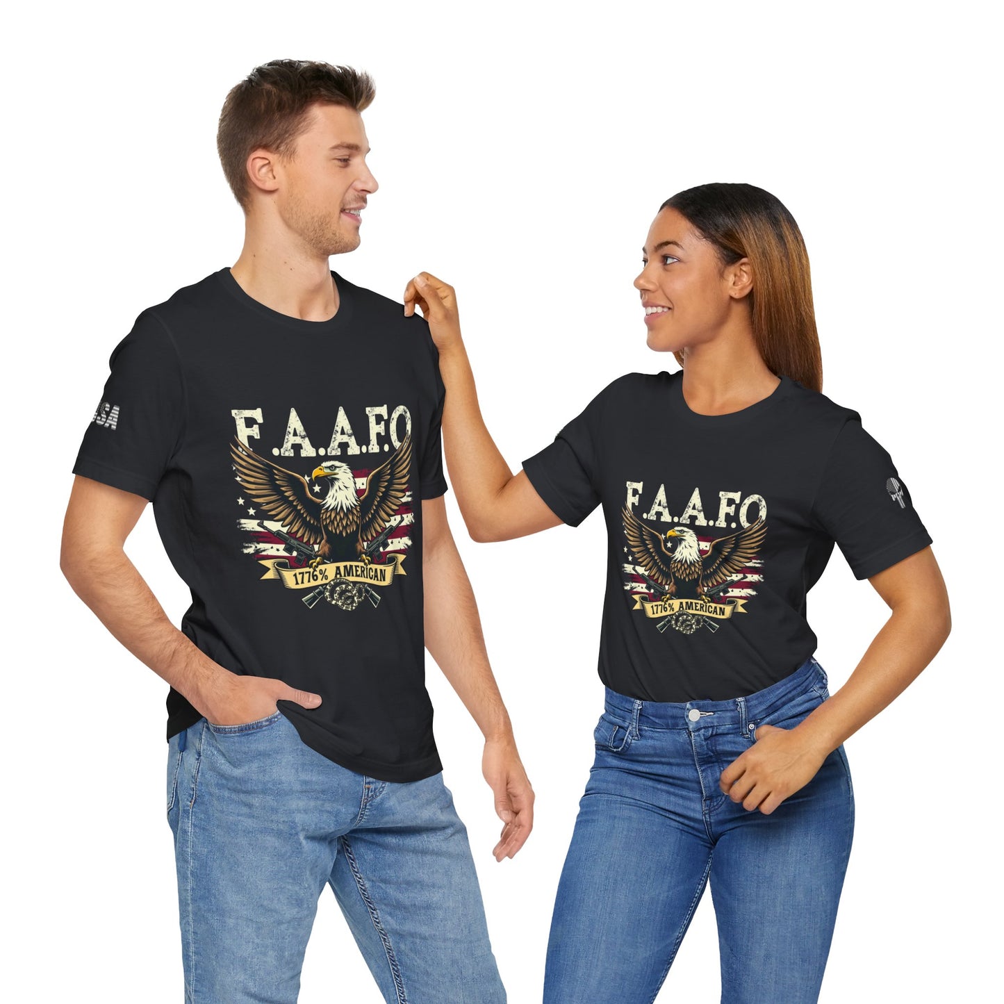 Patriotic Eagle Graphic Tee - F.A.A.F.O. 1776 American