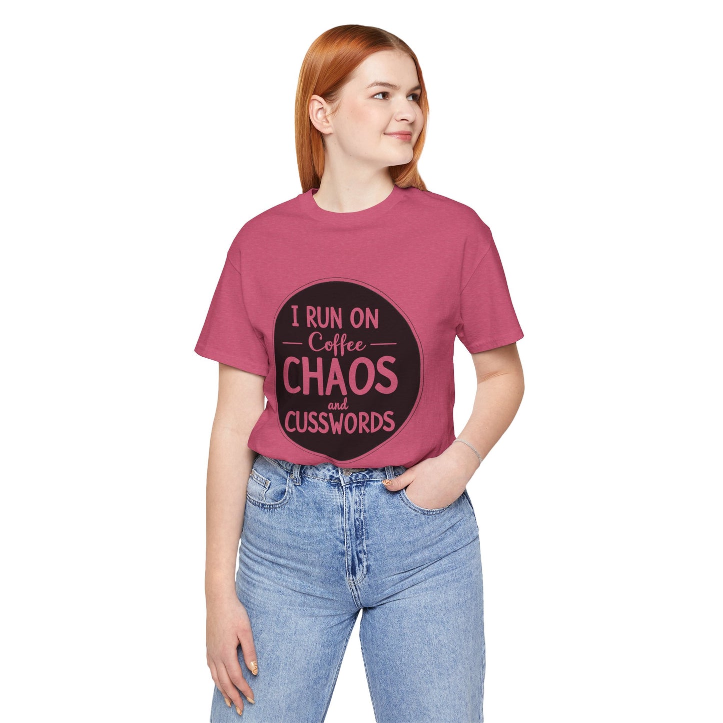 I Run on Coffee Chaos and Cusswords Unisex Tee - Funny Coffee Lover Shirt