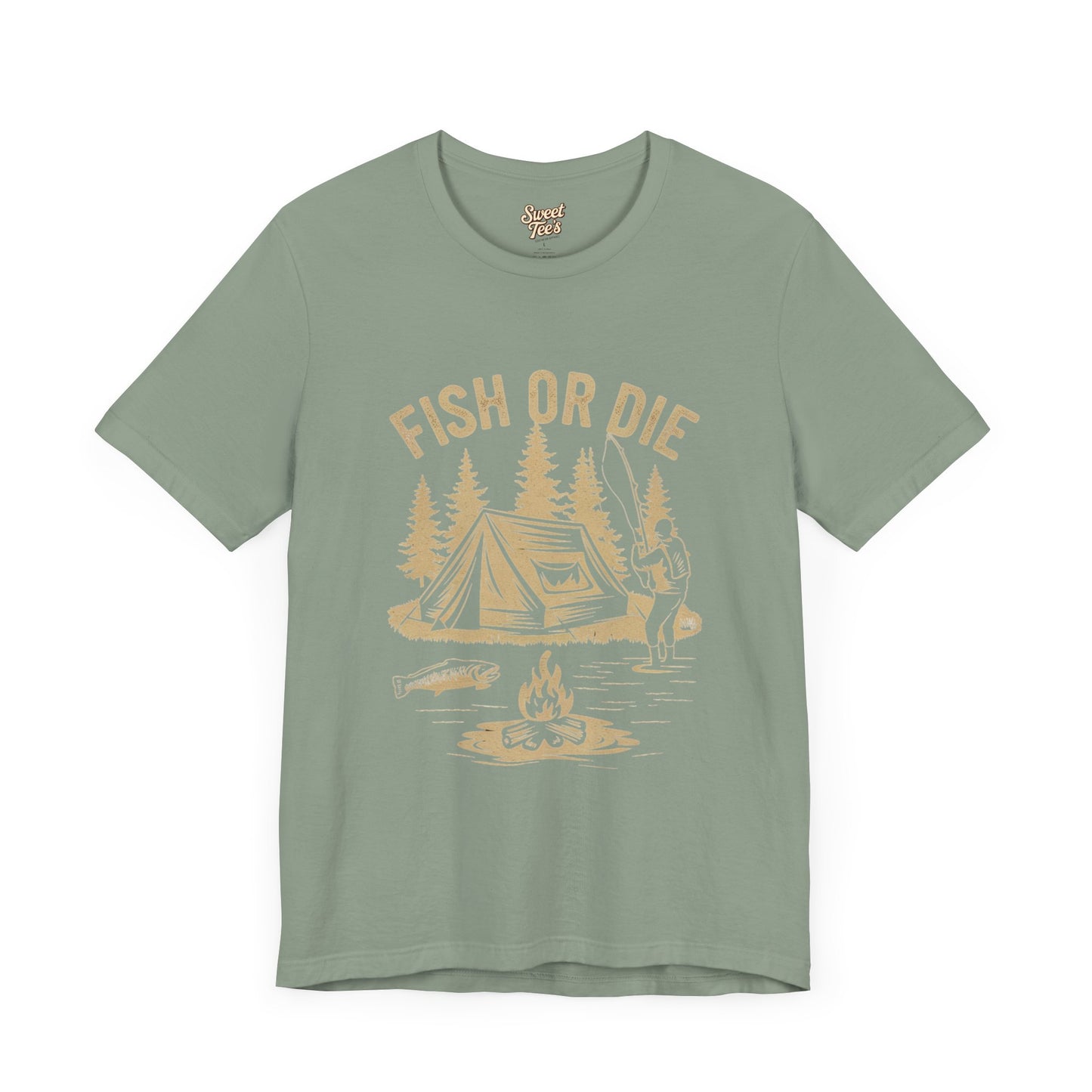 Fish or Die Outdoor Unisex Tee - Perfect for Camping and Fishing Enthusiasts