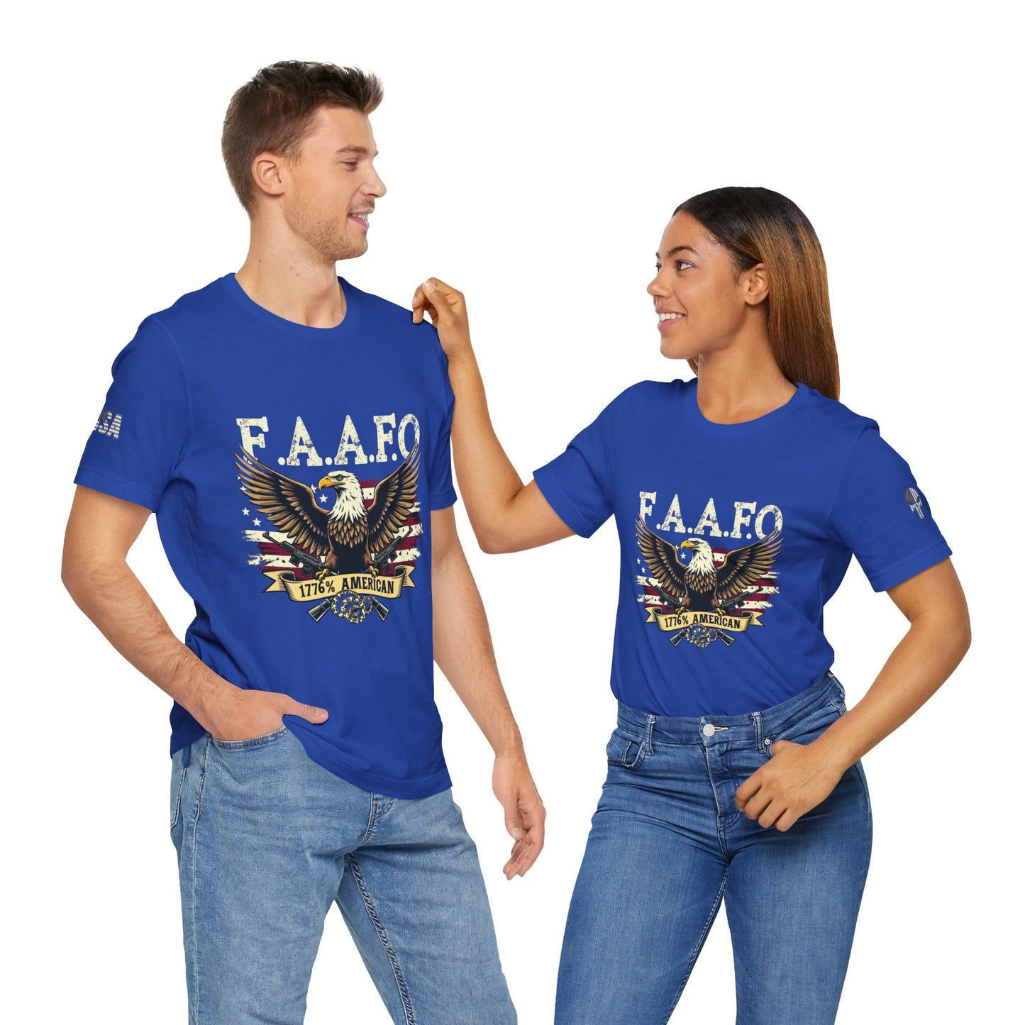 Patriotic Eagle Graphic Tee - F.A.A.F.O. 1776 American