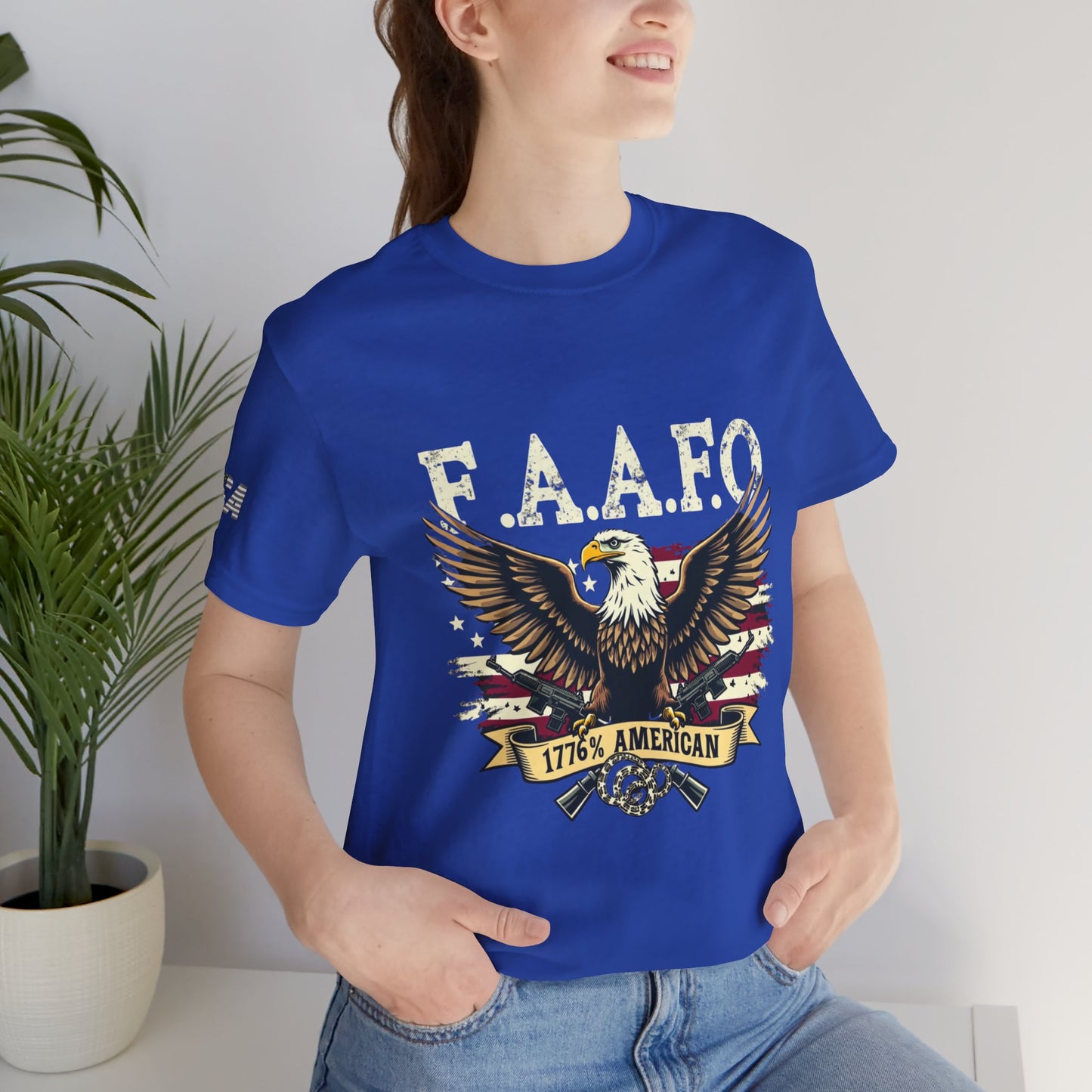 Patriotic Eagle Graphic Tee - F.A.A.F.O. 1776 American