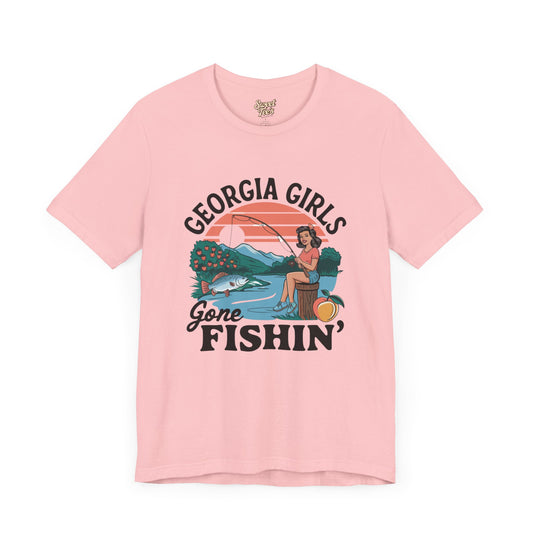 Georgia Girls Gone Fishin' Unisex Tee - Fun Summer Fishing Shirt