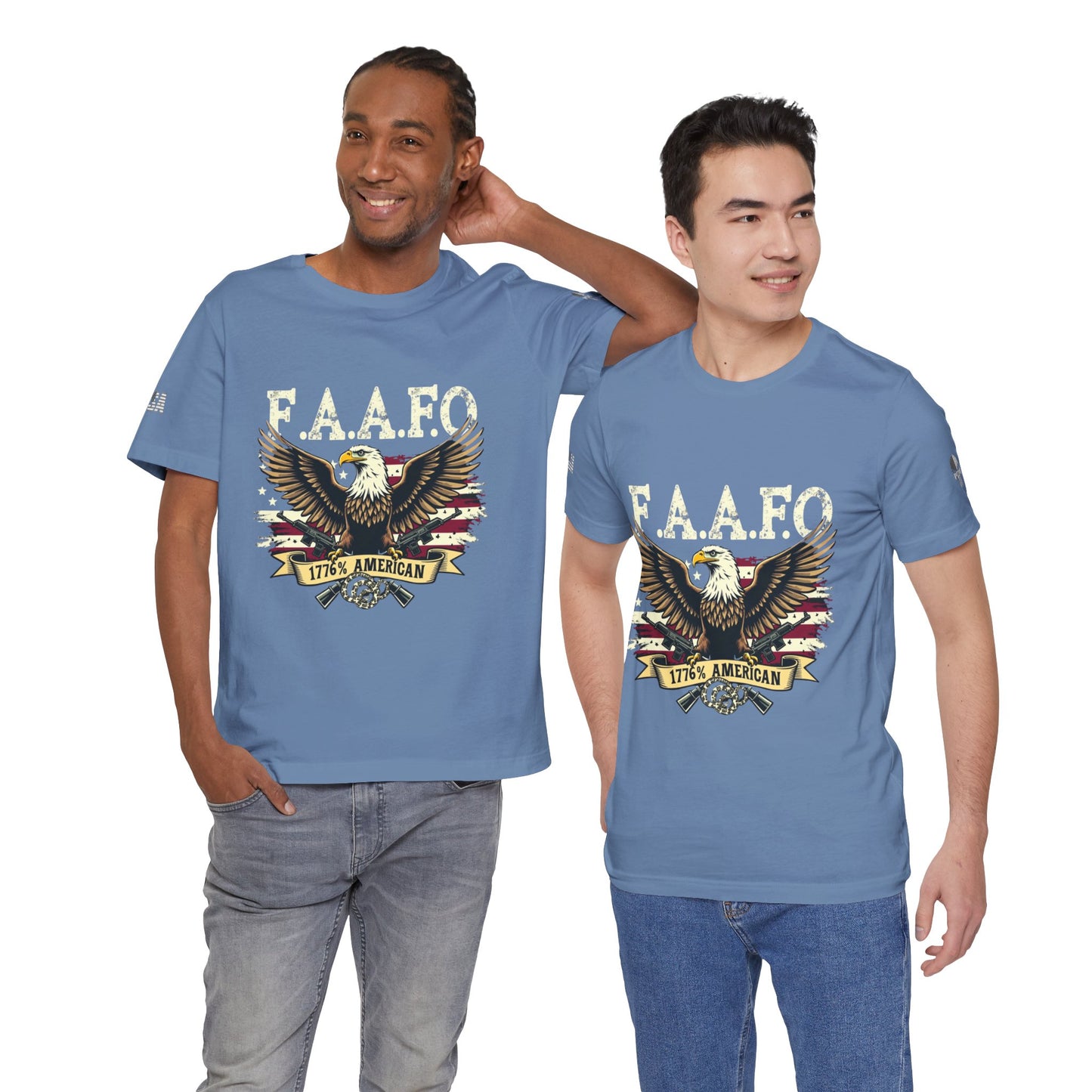 Patriotic Eagle Graphic Tee - F.A.A.F.O. 1776 American