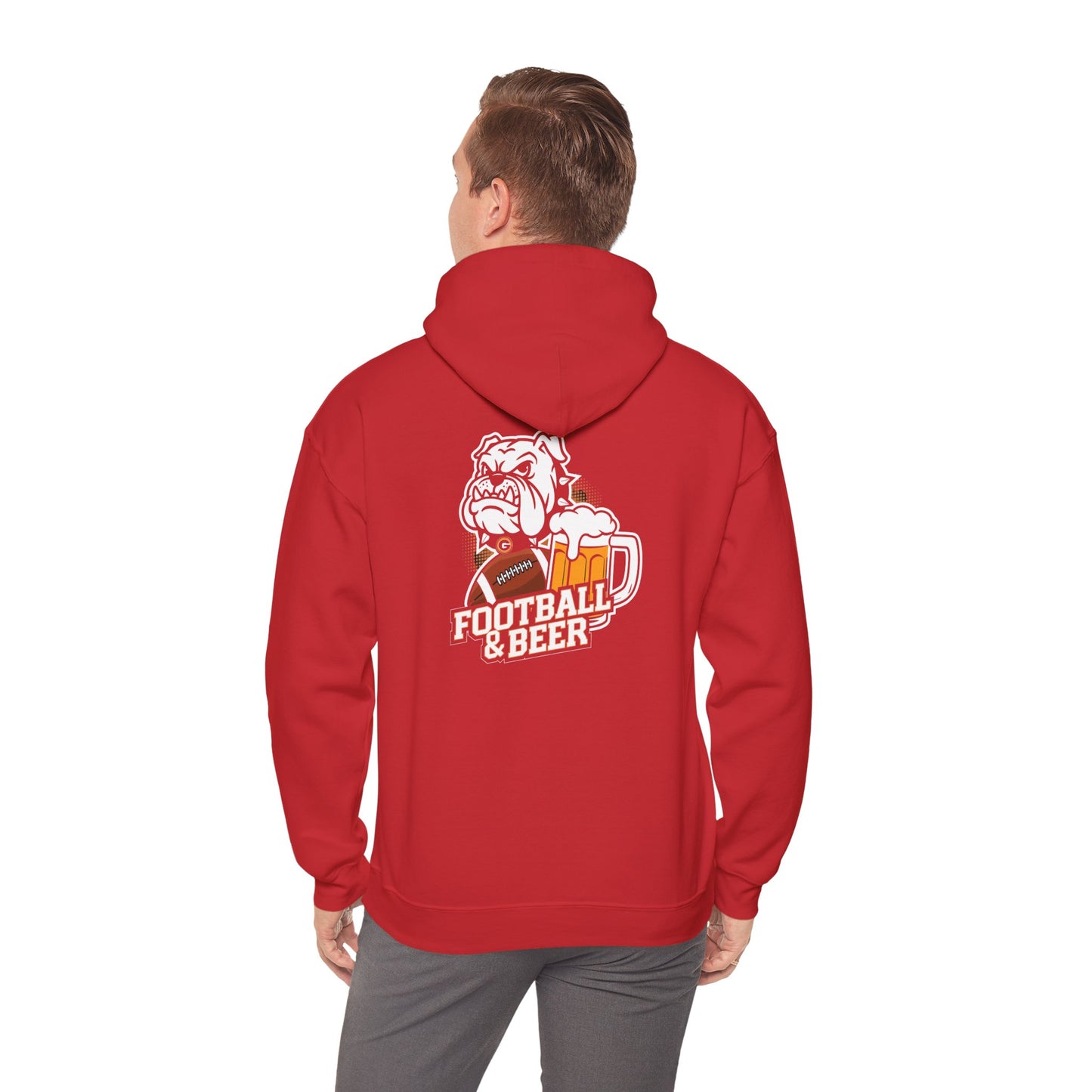 Football & Beer Unisex Heavy Blend™ Hoodie - Perfect for Game Day