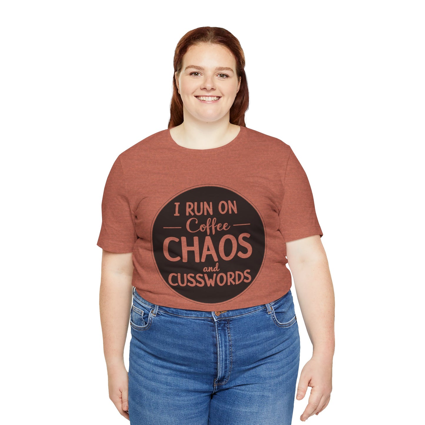 I Run on Coffee Chaos and Cusswords Unisex Tee - Funny Coffee Lover Shirt