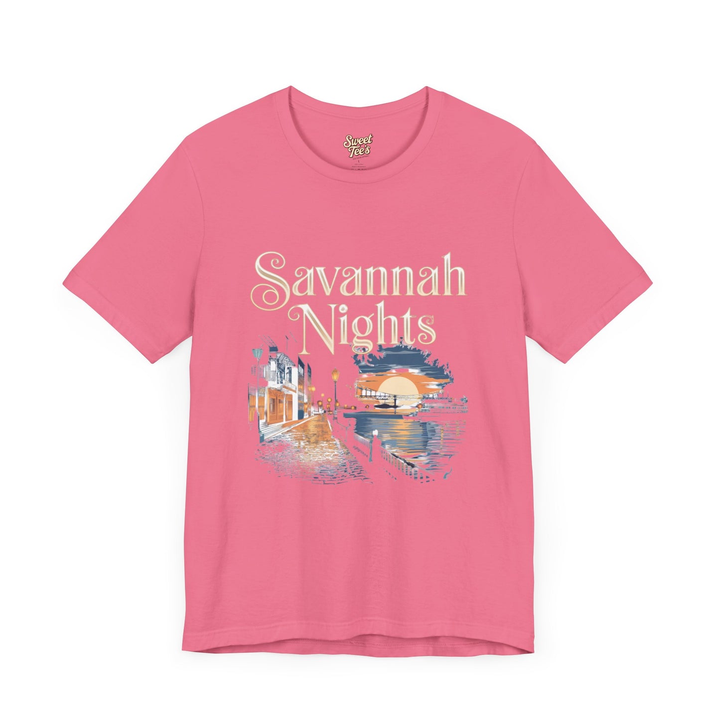 Savannah Nights Unisex Jersey Tee - Relaxed Fit, Summer Vibe Graphic T-Shirt