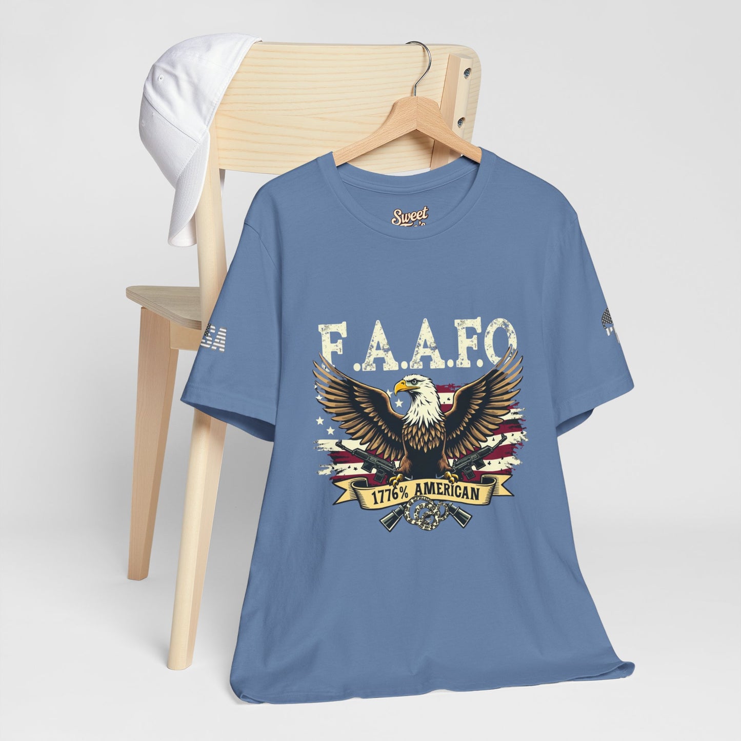 Patriotic Eagle Graphic Tee - F.A.A.F.O. 1776 American