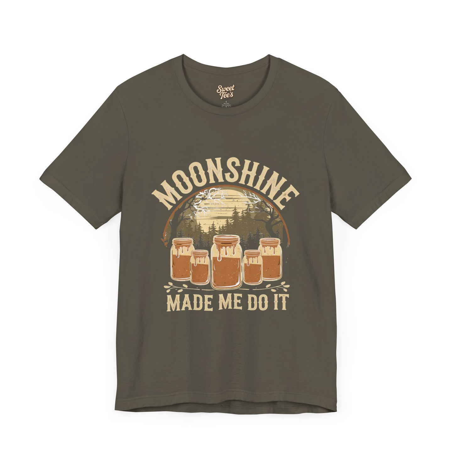 Moonshine Made Me Do It Unisex Jersey Tee - Casual Summer Shirt for Beer Lovers