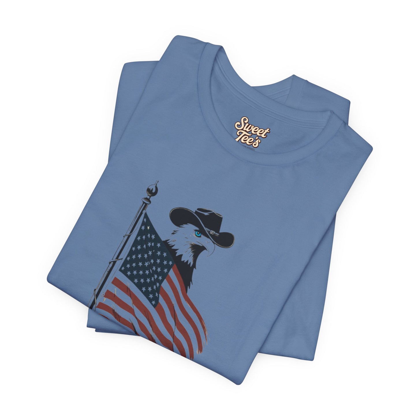 Patriotic Unisex Tee - "God, Guns & Grits" - Perfect for 4th of July and Outdoor Adventures