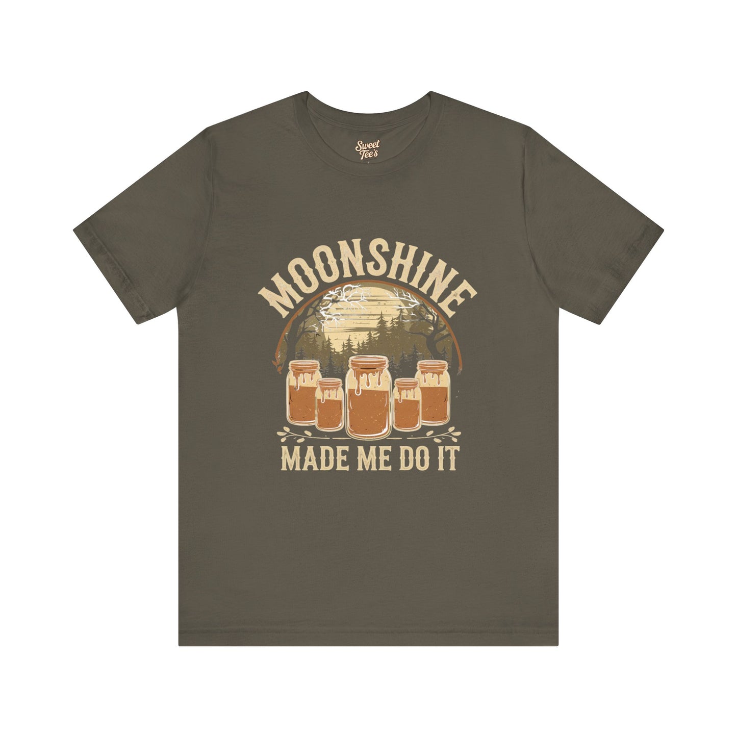 Moonshine Made Me Do It Unisex Jersey Tee - Casual Summer Shirt for Beer Lovers